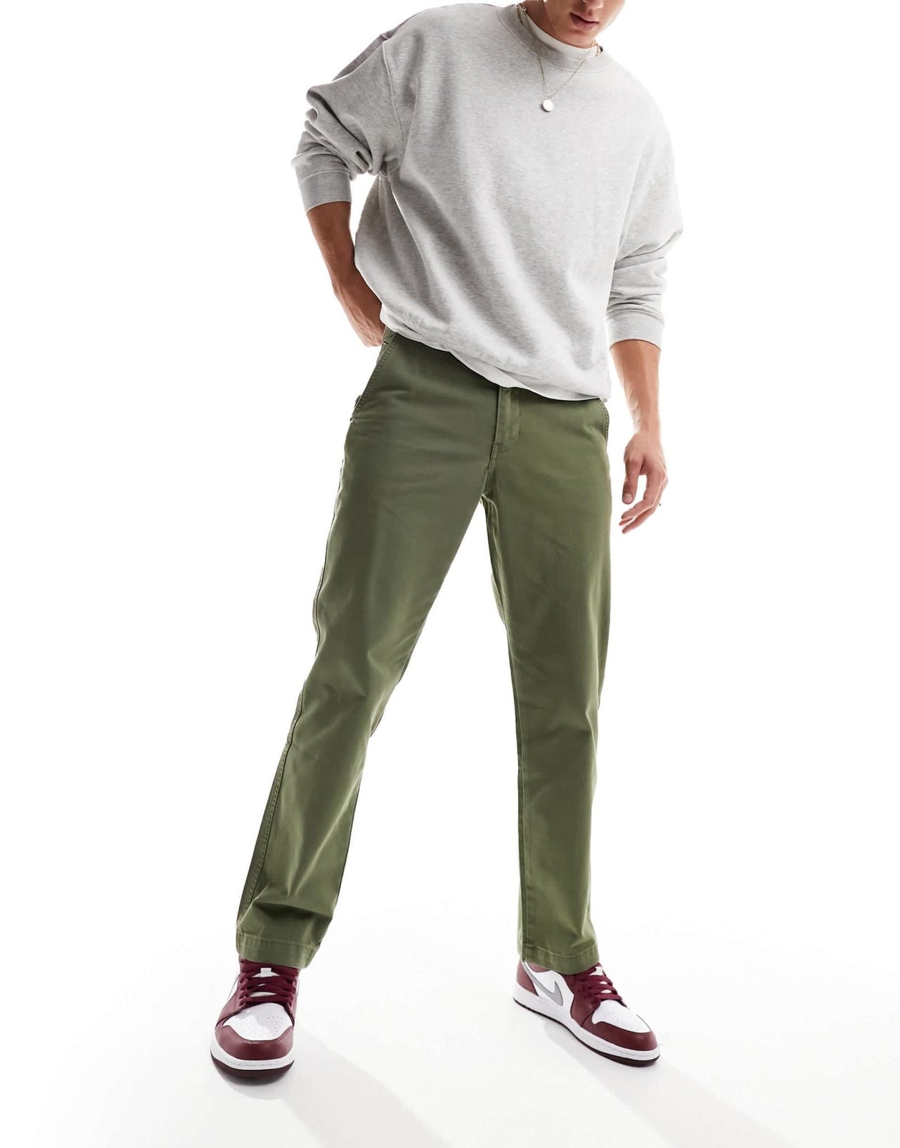 Levi's XX Authentic straight fit chino in green - ASOS Sample Sale