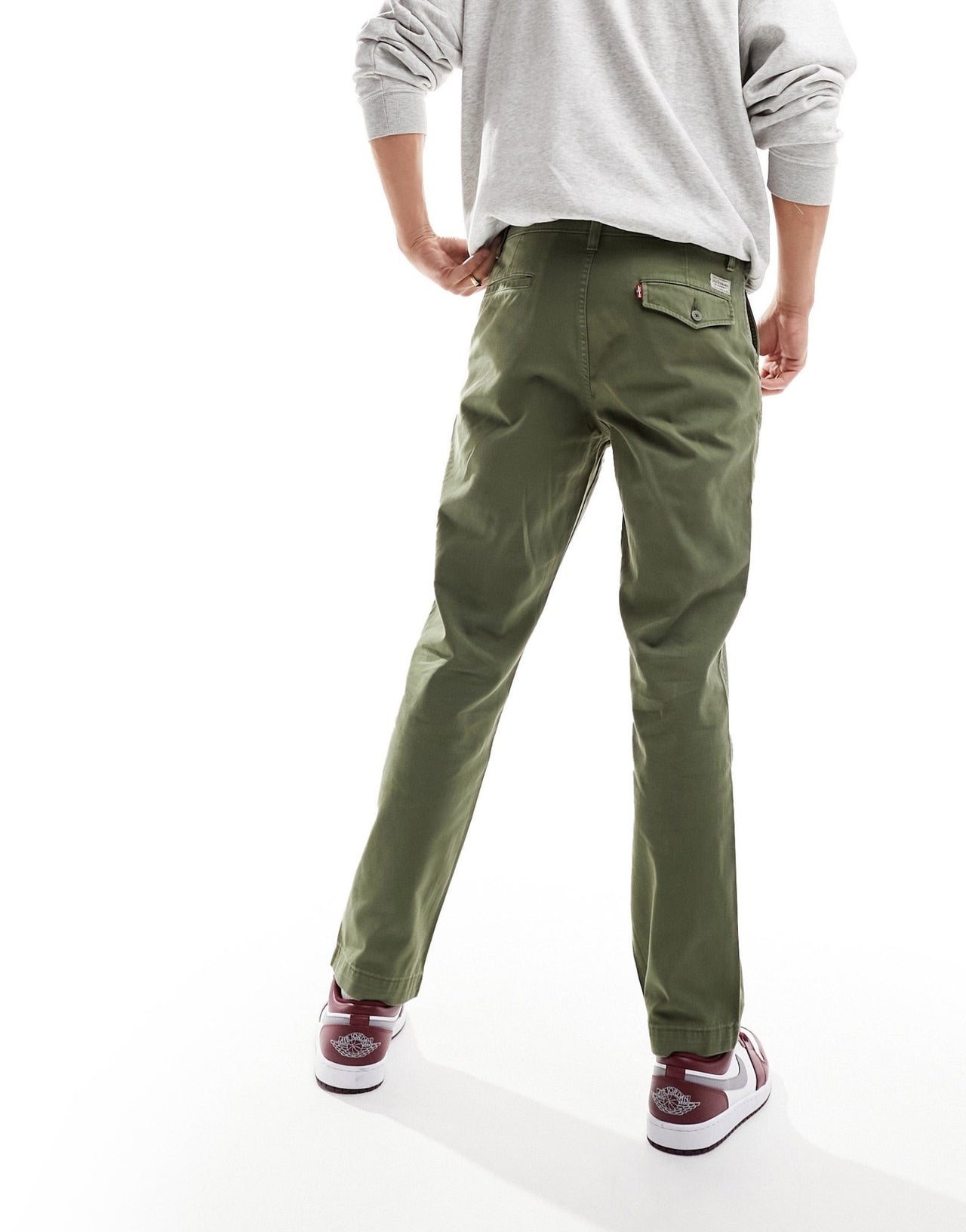 Levi's XX Authentic straight fit chino in green - ASOS Sample Sale