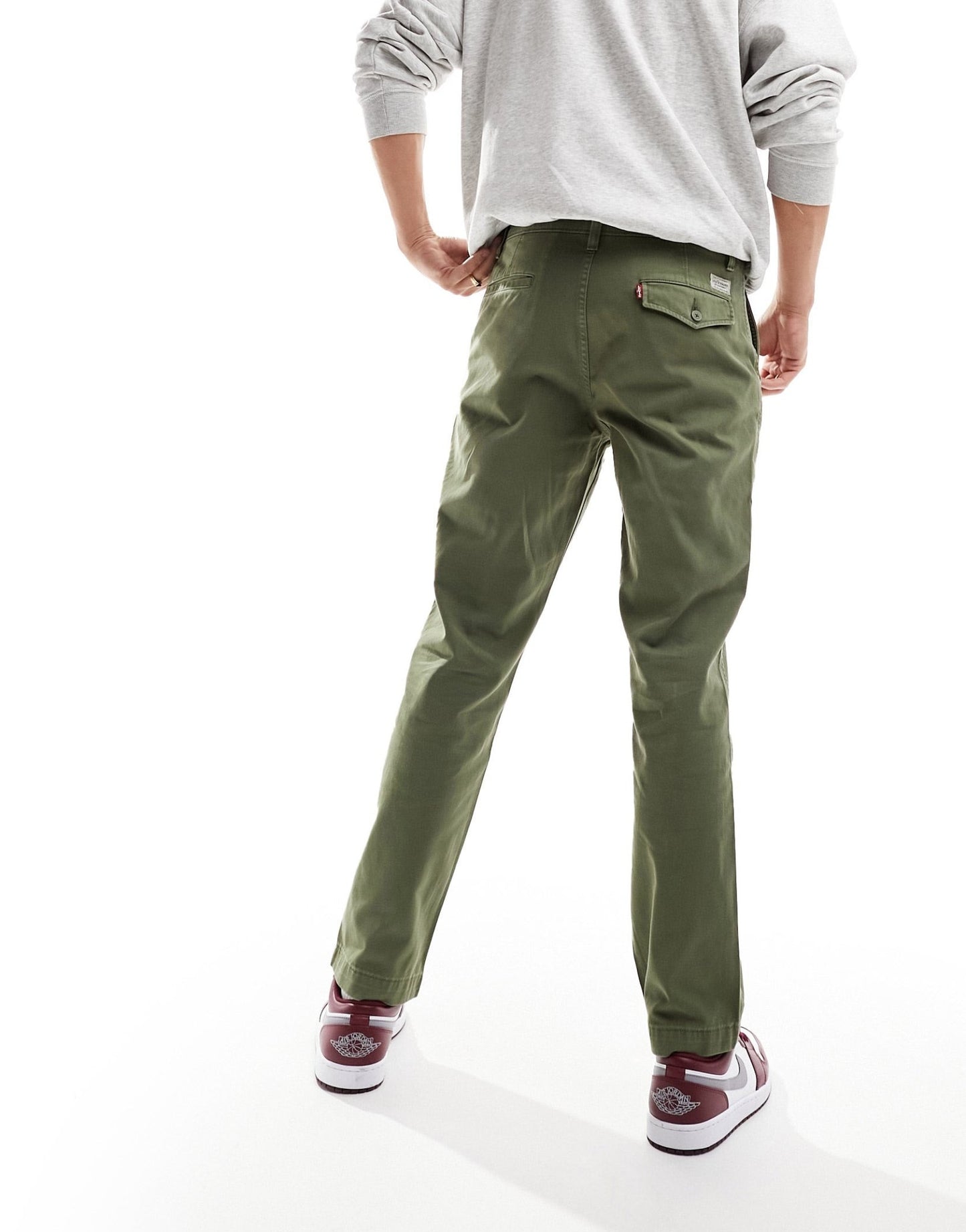 Levi's XX Authentic straight fit chino in green - ASOS Sample Sale