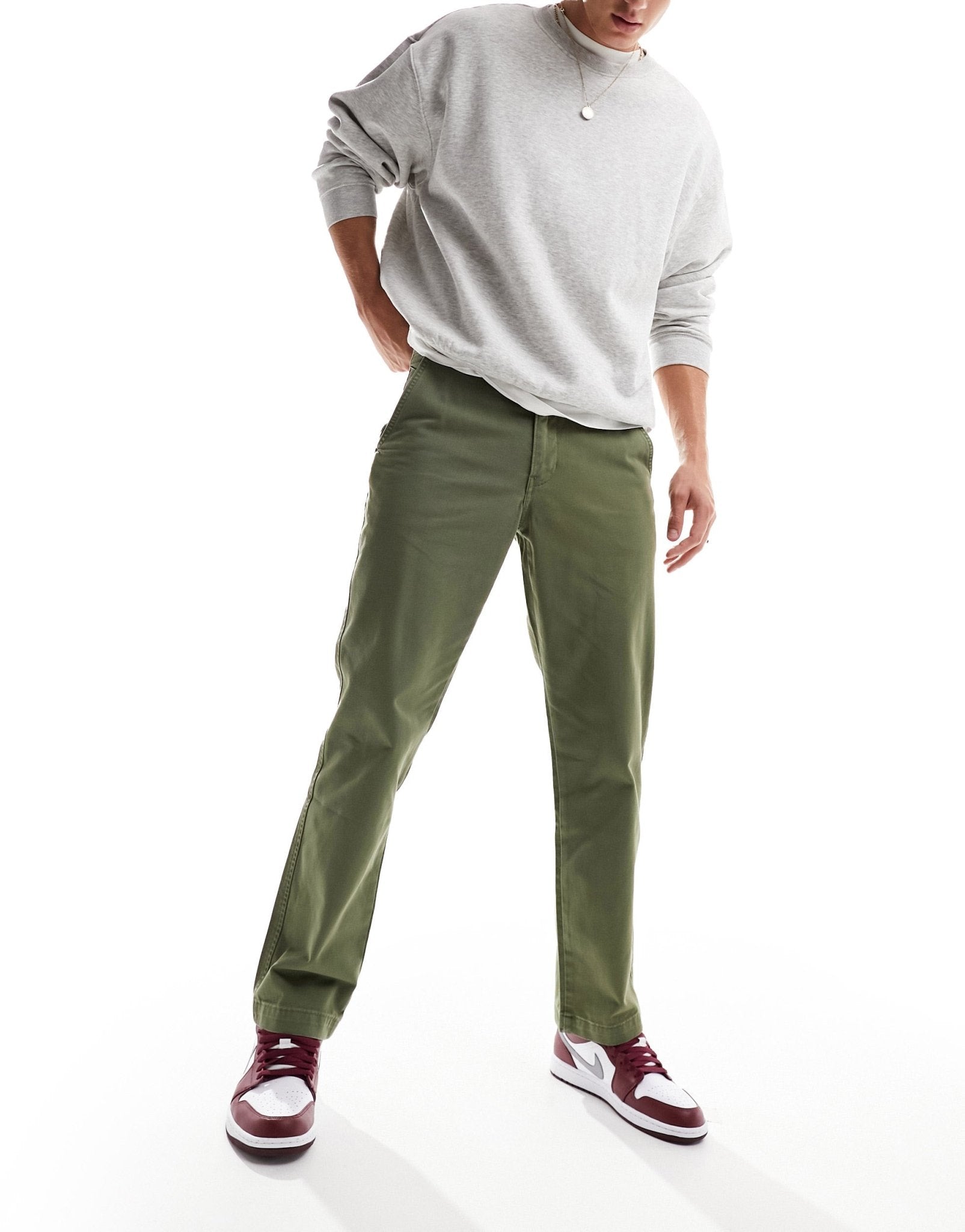 Levi's XX Authentic straight fit chino in green - ASOS Sample Sale