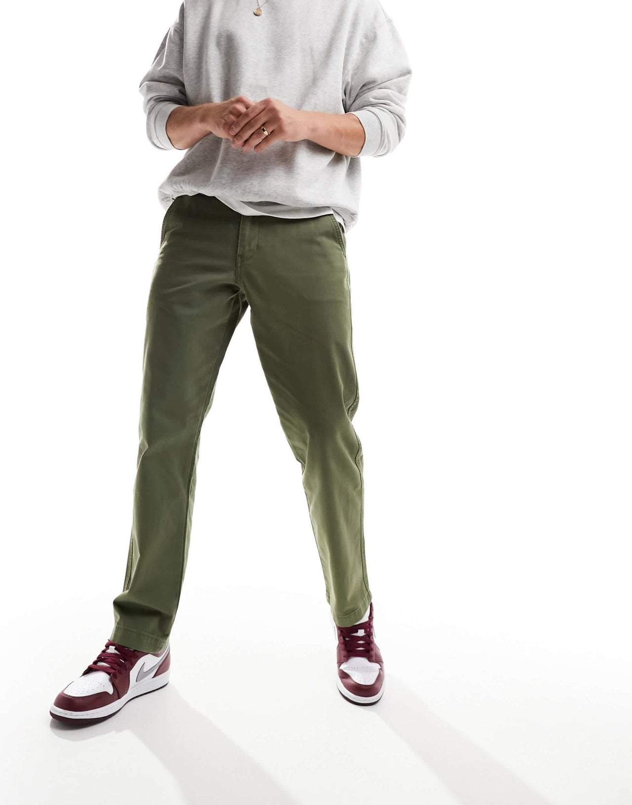 Levi's XX Authentic straight fit chino in green - ASOS Sample Sale