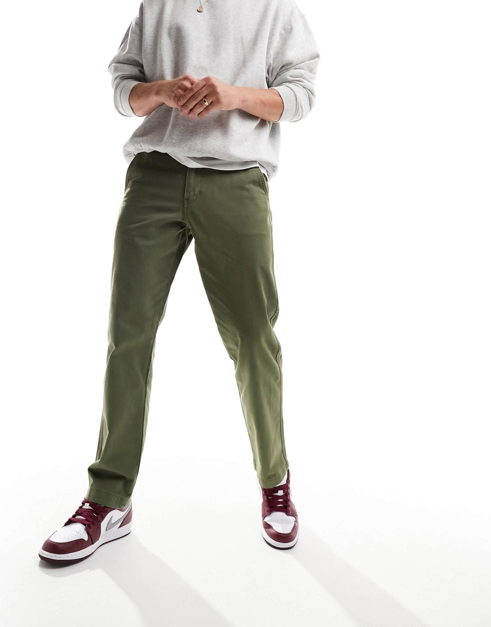 Levi's XX Authentic straight fit chino in green - ASOS Sample Sale