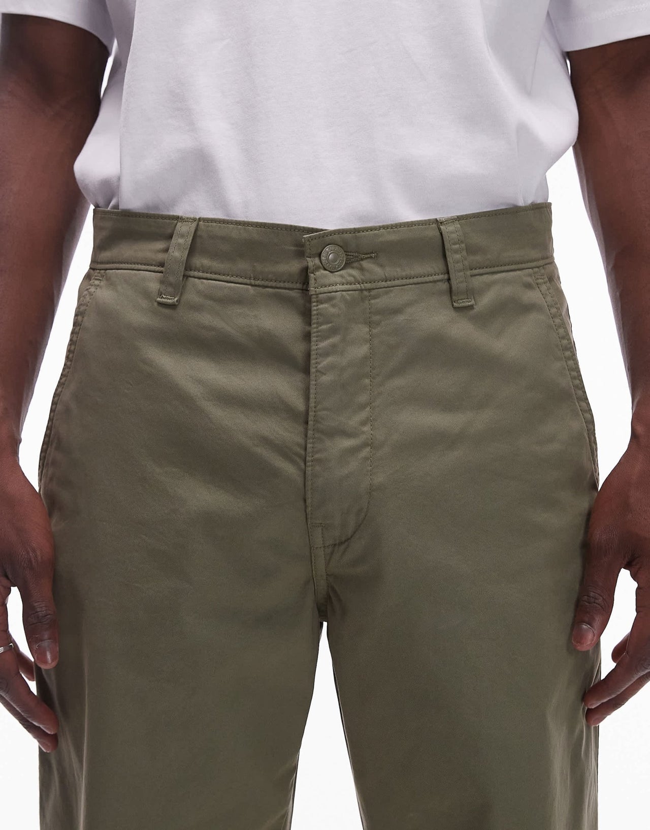 Levi's XX Chino Authentic relaxed garment dye twill trousers in mid green - ASOS Sample Sale