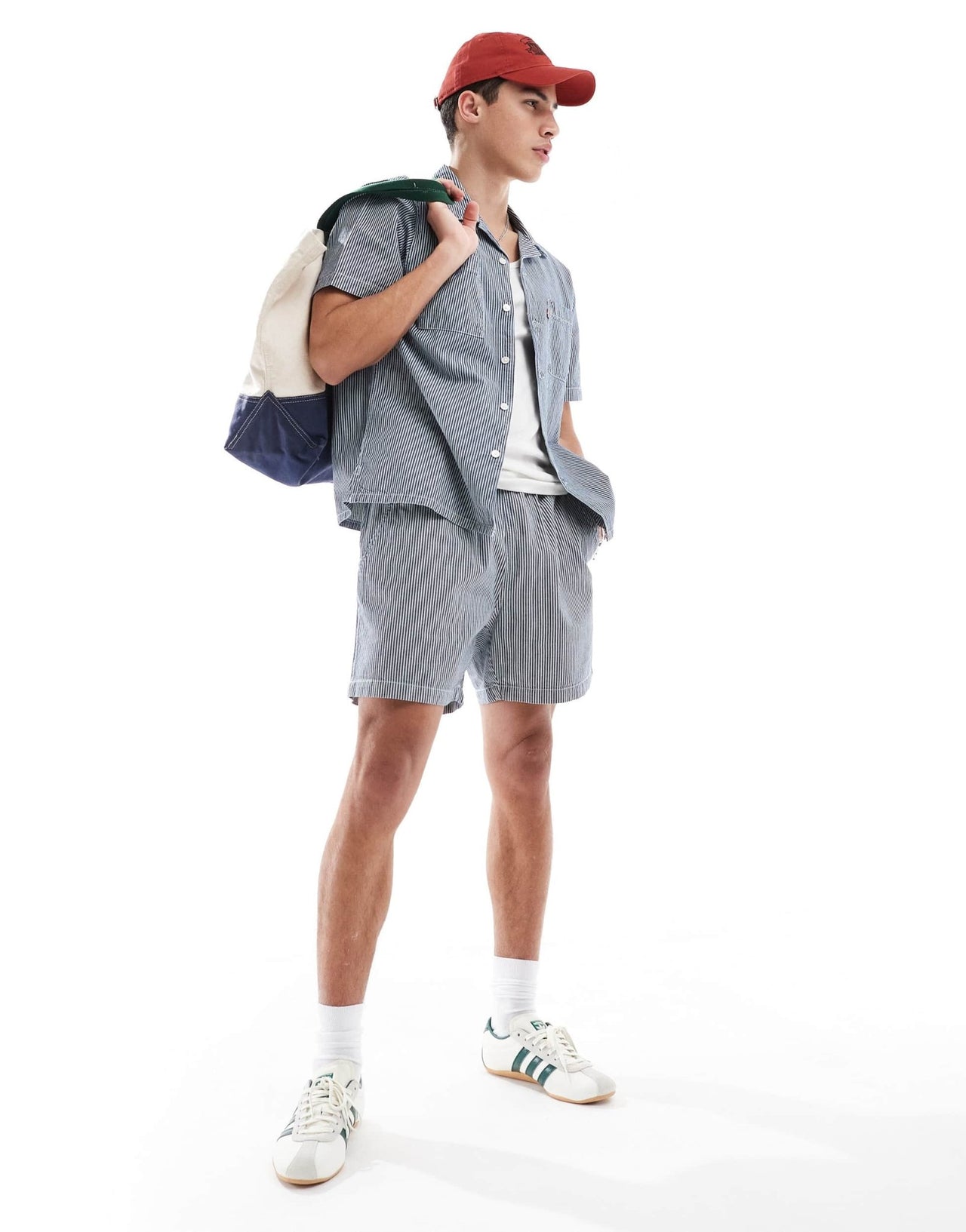 Levi's XX Chino Bay drawstring stripe twill shorts in mid blue co-ord - ASOS Sample Sale