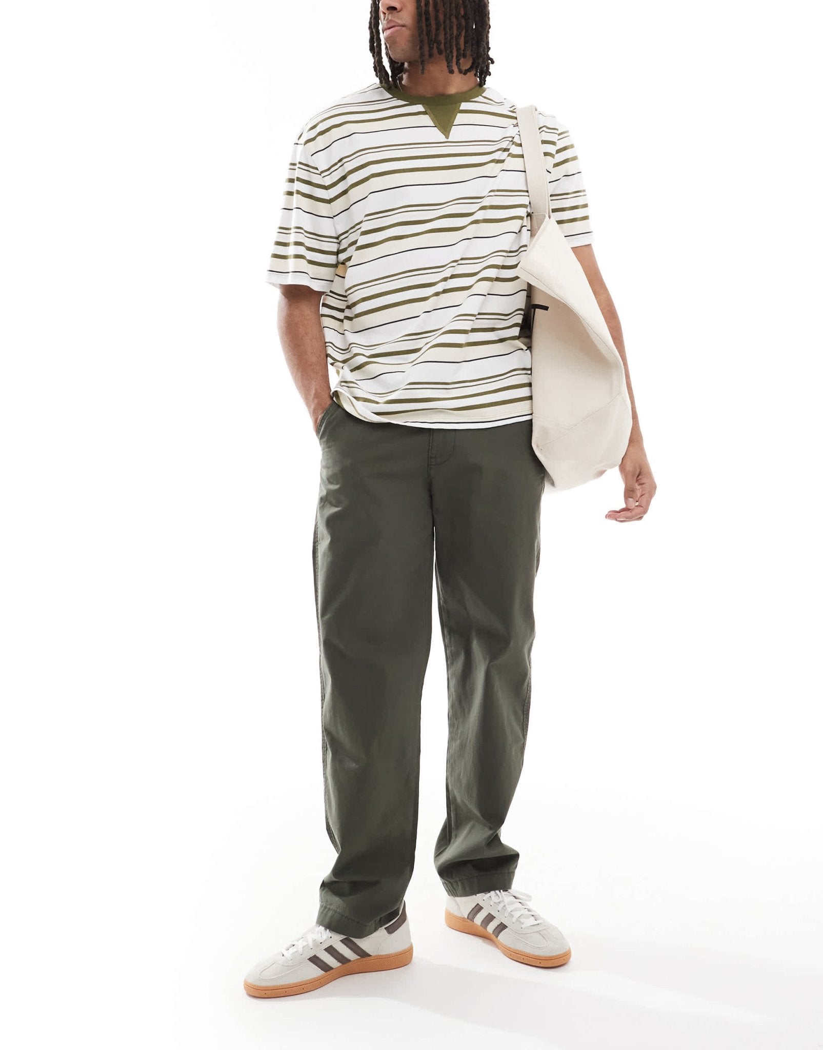 Levi's XX Easy loose cotton linen chinos in dark green - ASOS Sample Sale