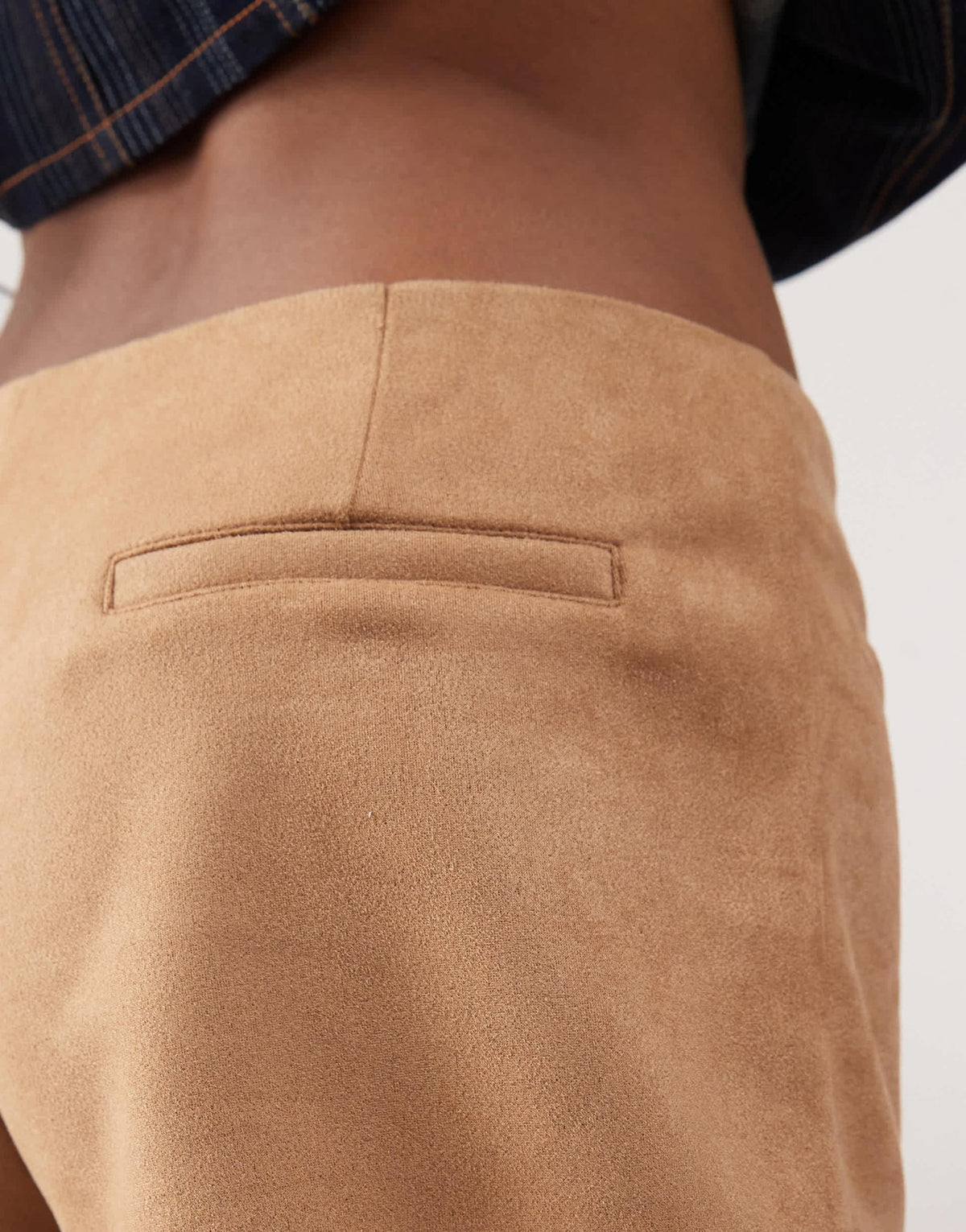 Lioness Sun Drenched faux suede low waisted micro shorts in camel - ASOS Sample Sale