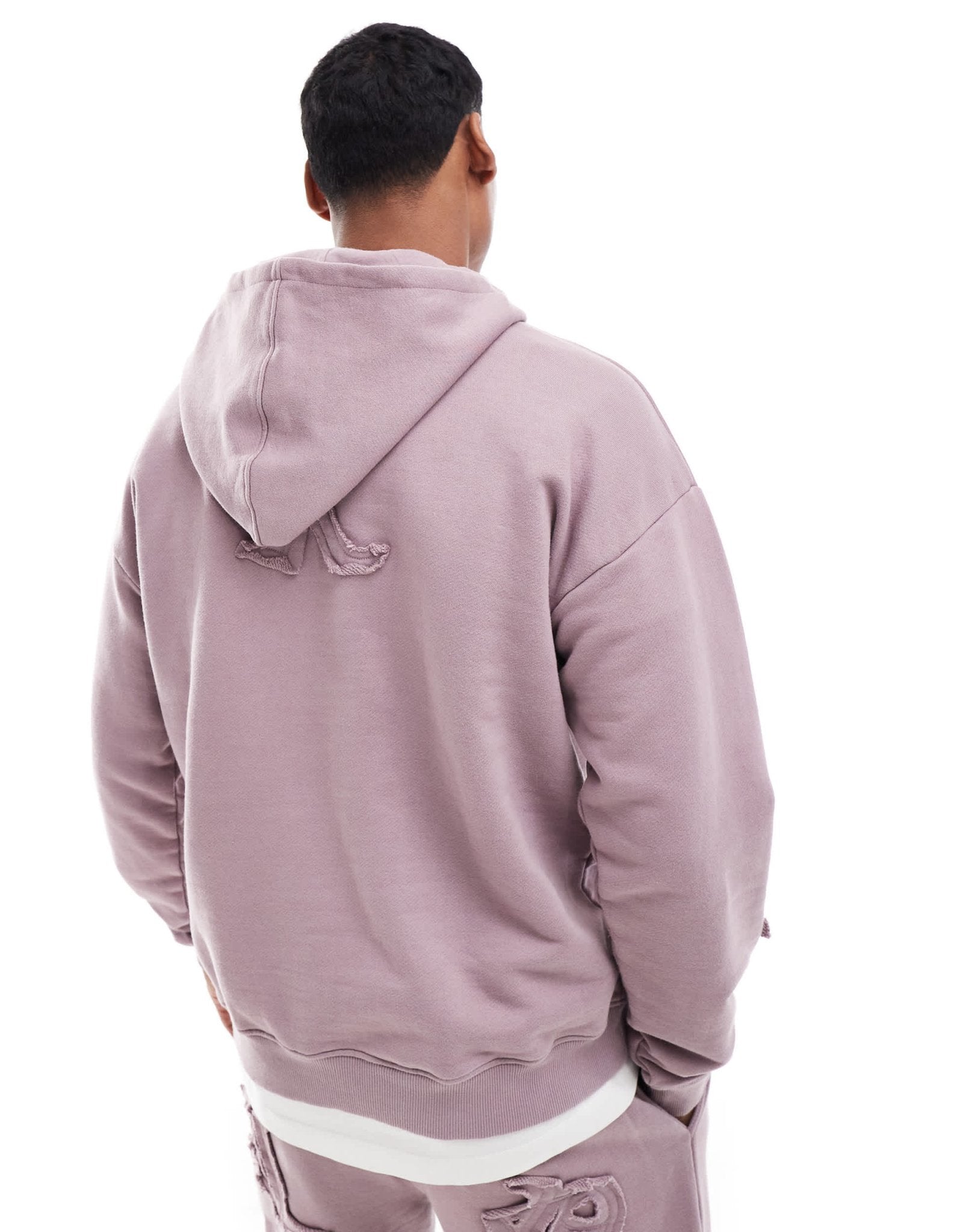 Liquor N Poker allover motif hoodie co - ord in berry mix - ASOS Sample Sale