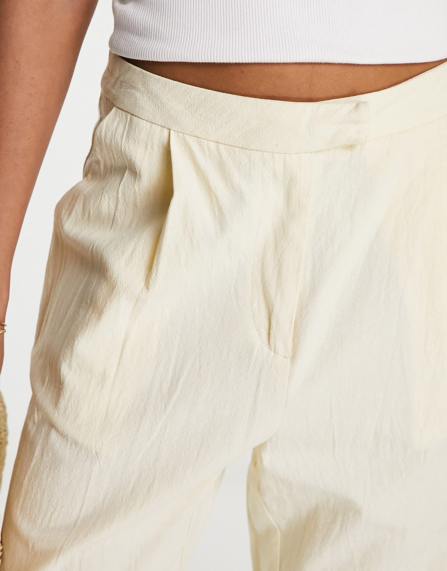Lola May tailored trousers co - ord in stone - ASOS Sample Sale