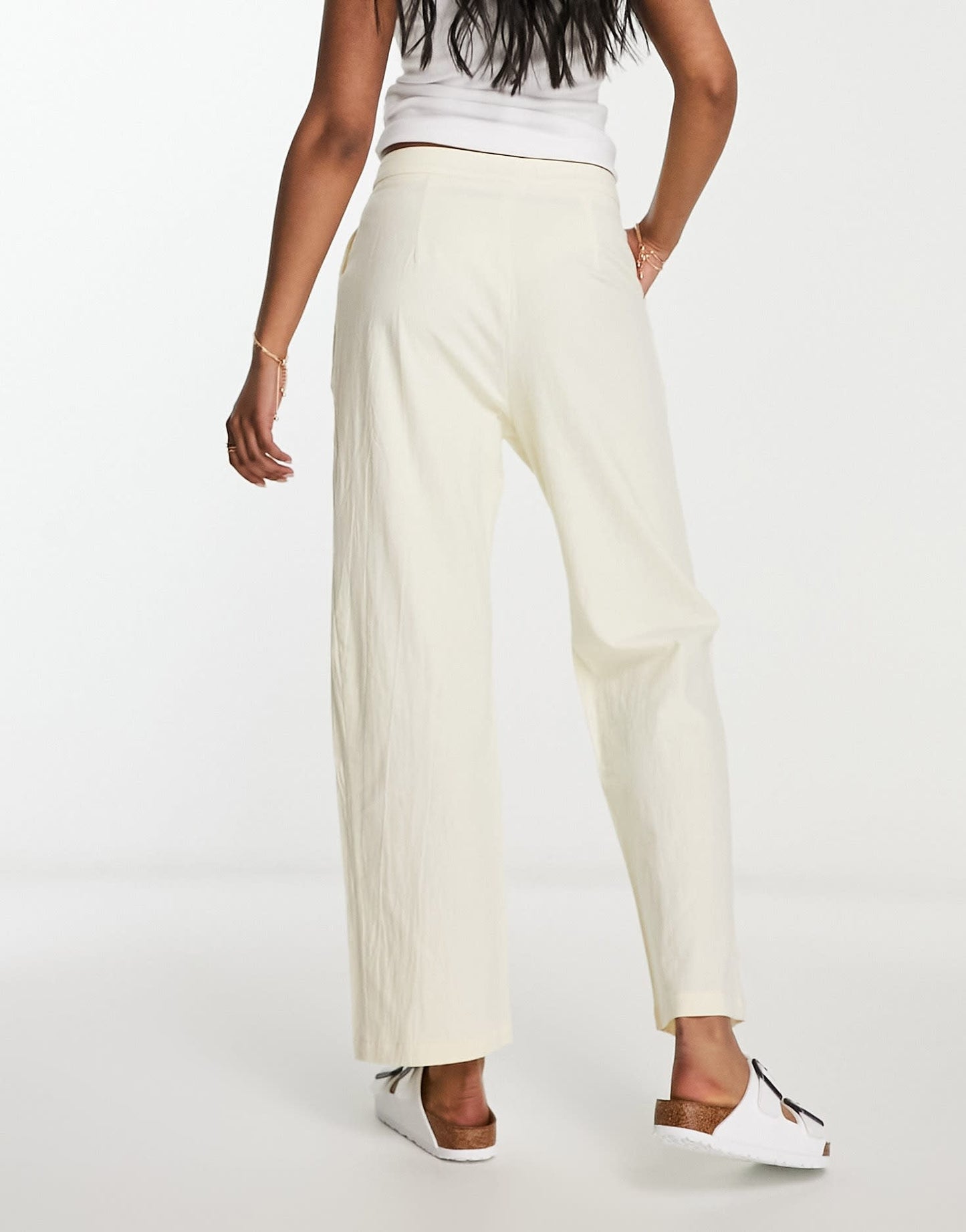 Lola May tailored trousers co - ord in stone - ASOS Sample Sale