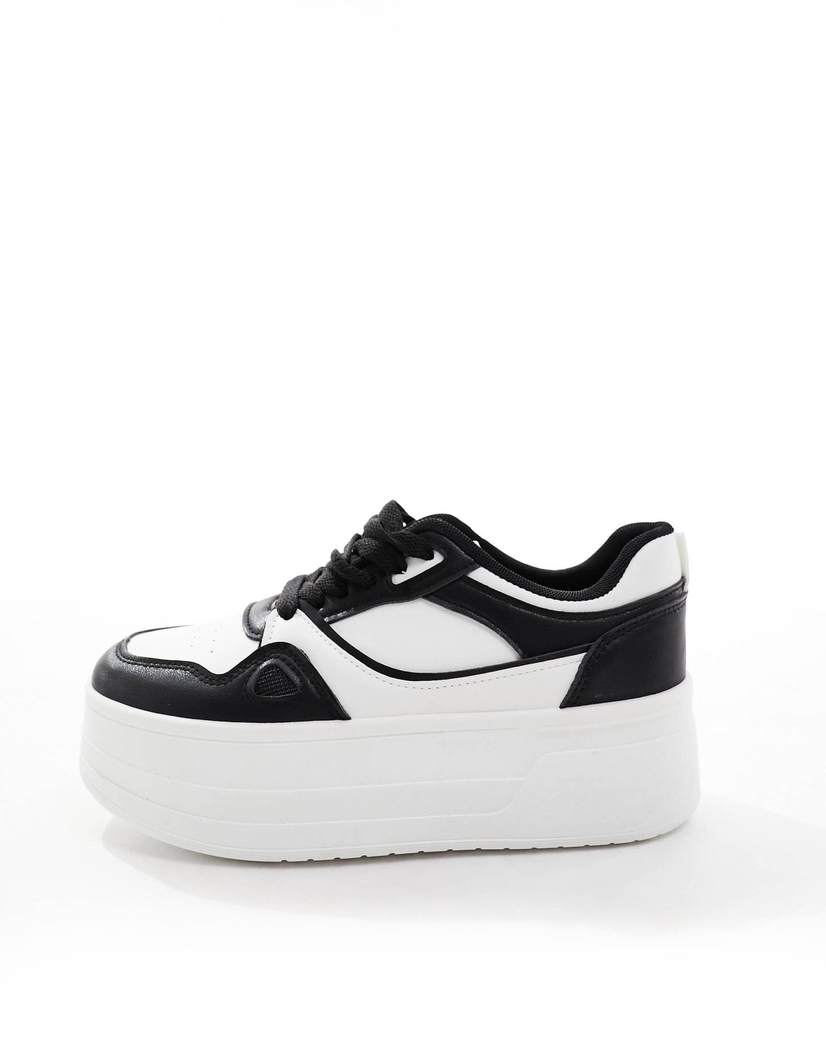 London Rebel chunky panelled flatform trainers in white - ASOS Sample Sale