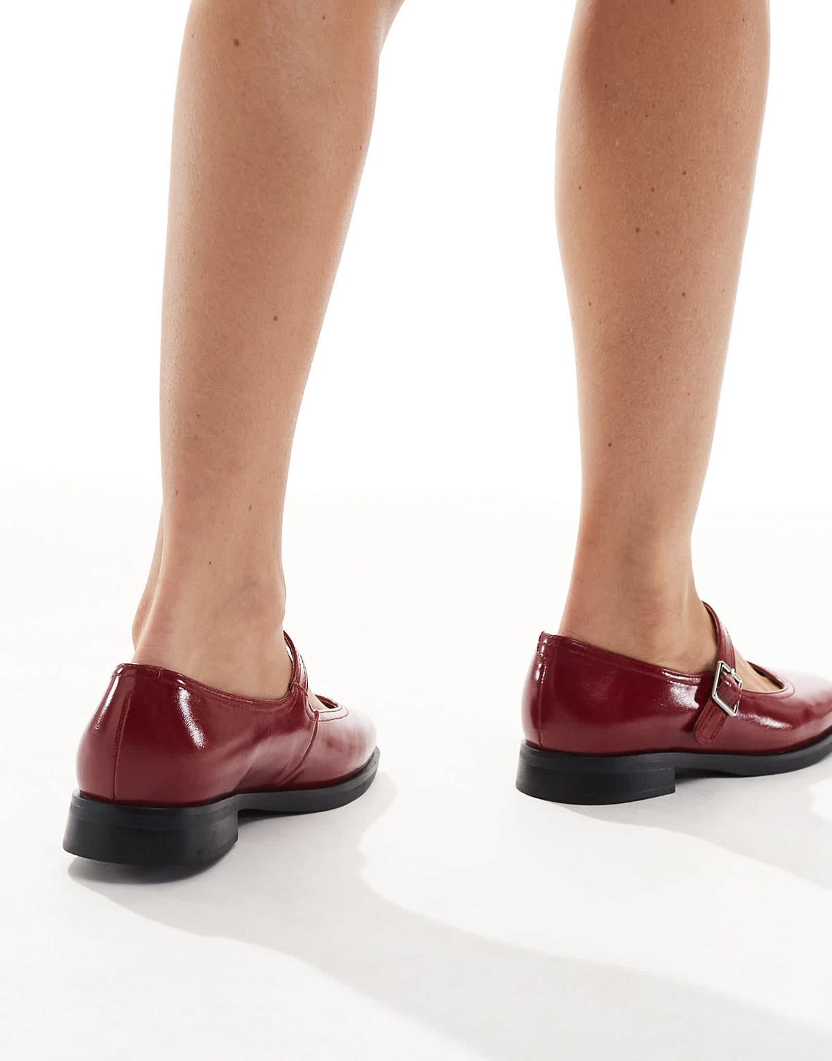 London Rebel Wide Fit Adeline chunky mary janes in red - ASOS Sample Sale