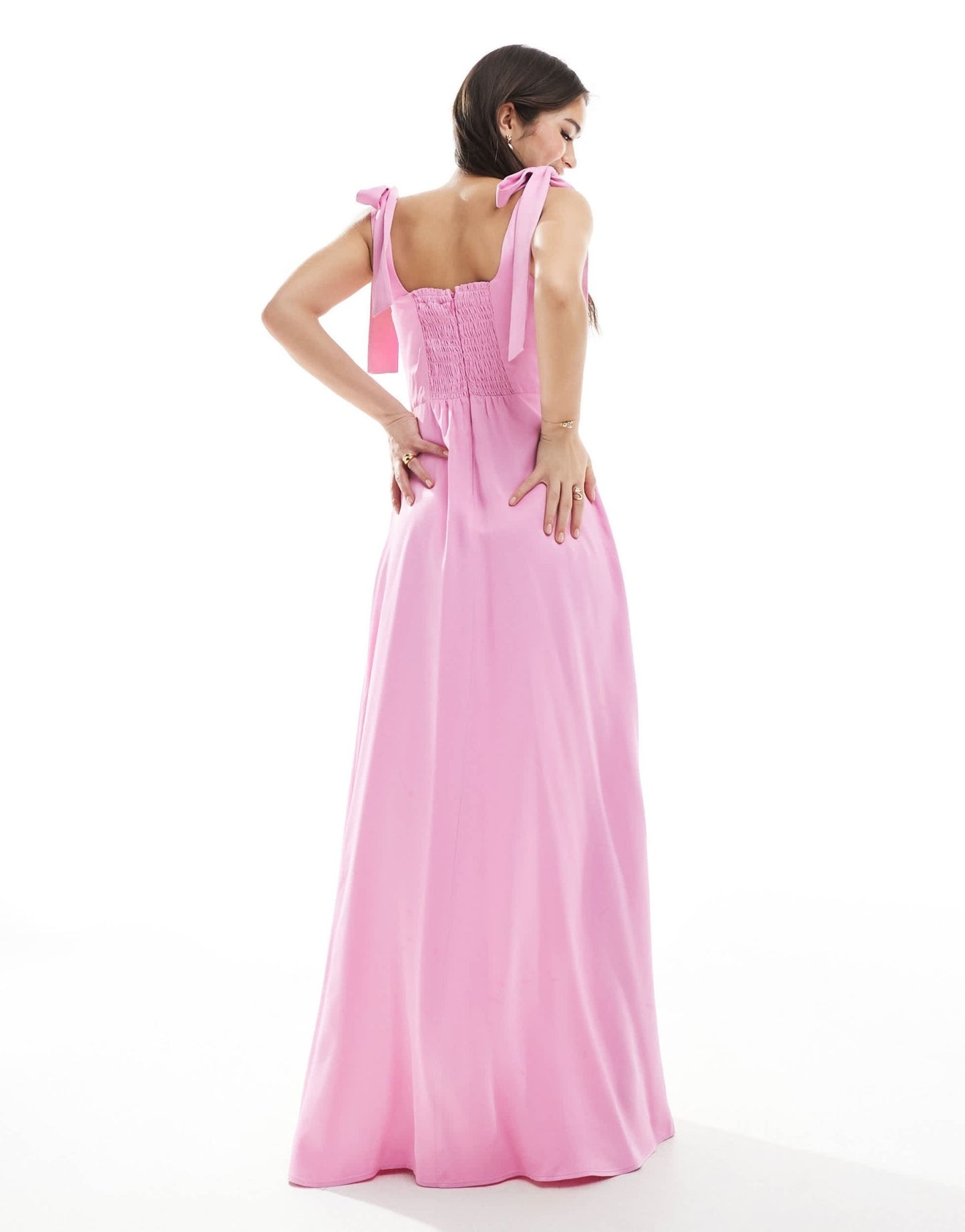 Maids to Measure Bridesmaid tie shoulder maxi dress in orchid - ASOS Sample Sale