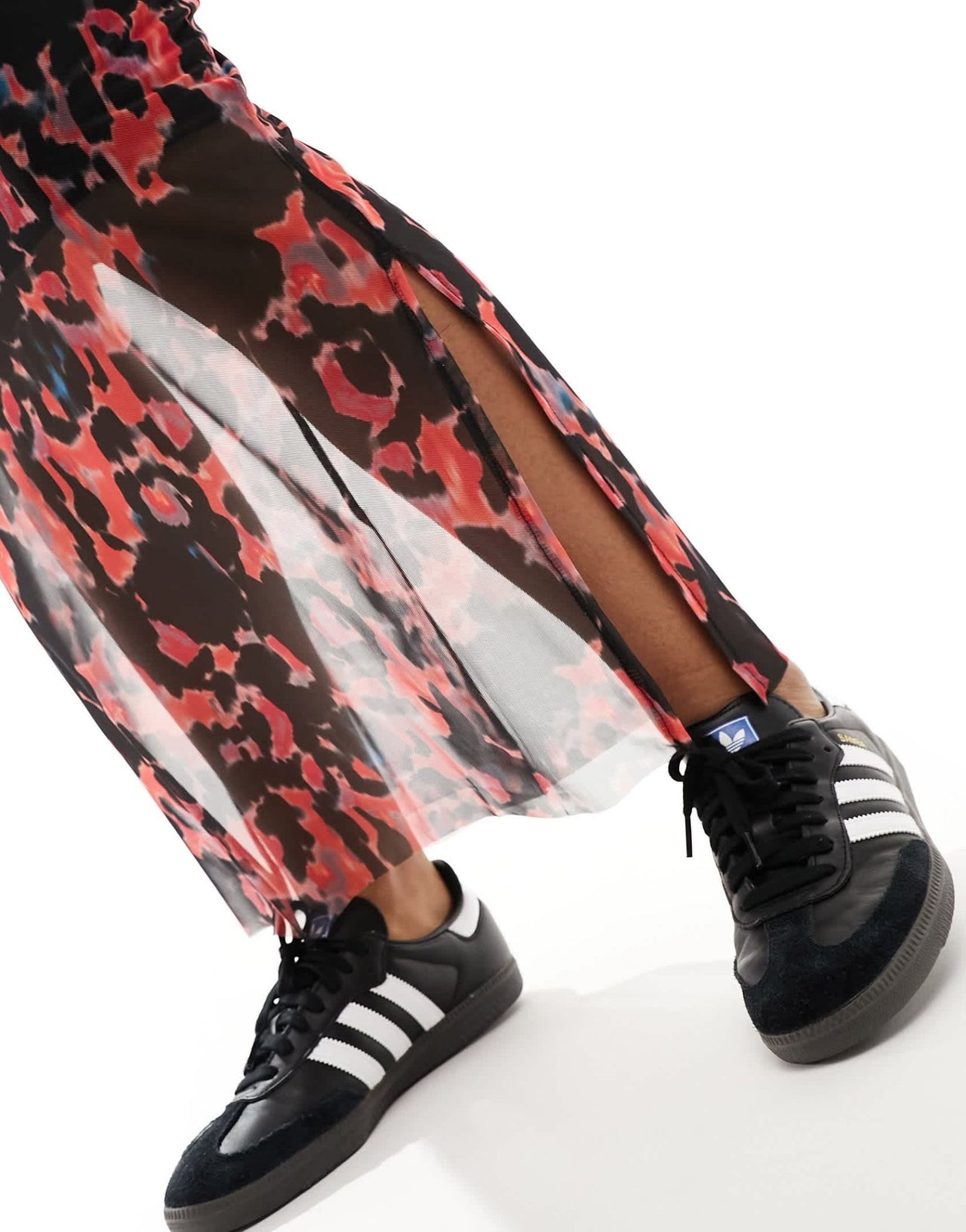 Mamalcious Maternity abstract mesh maxi skirt in red abstract print - ASOS Sample Sale