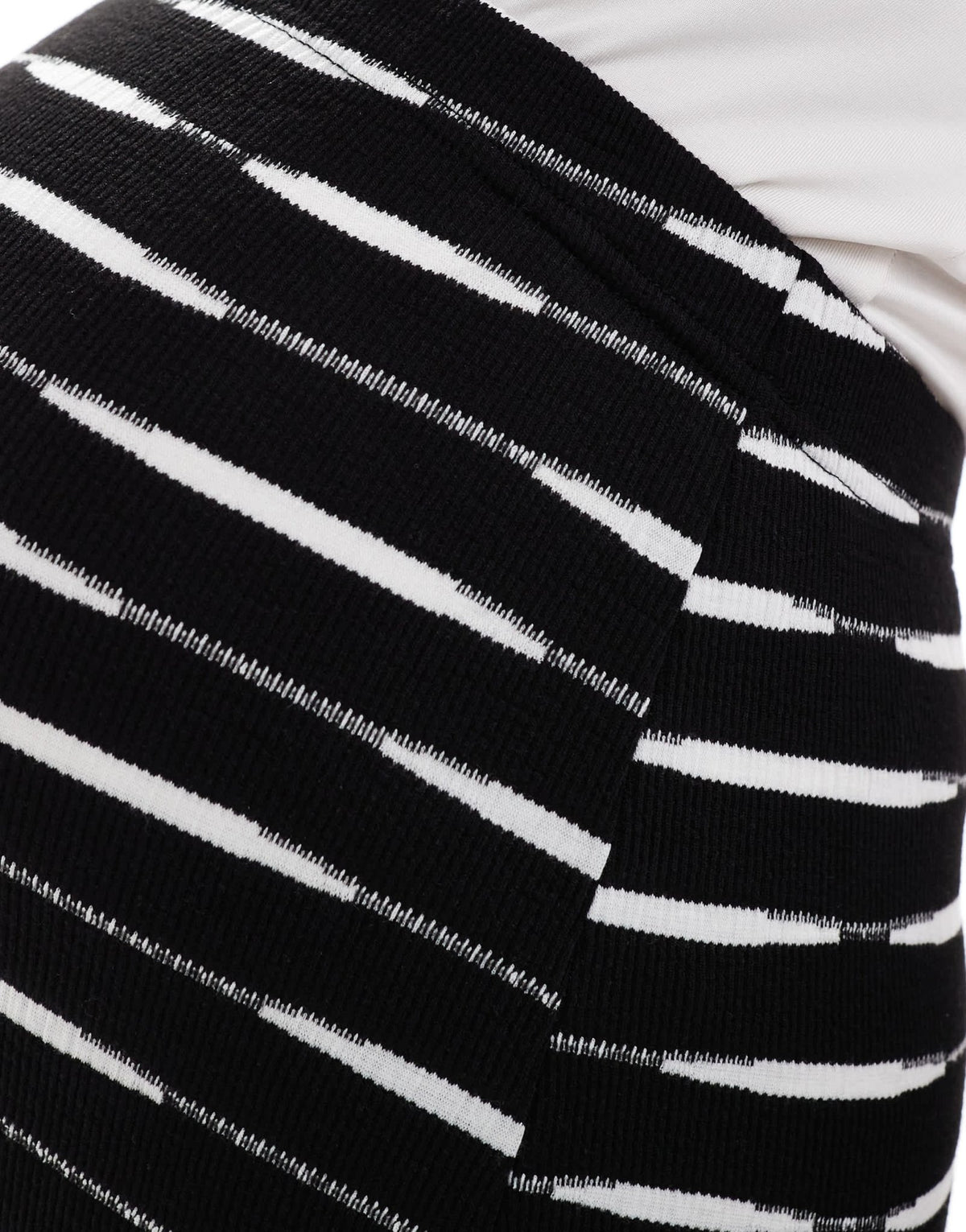 Mamalicious Maternity jersey midi skirt in black with space dye - ASOS Sample Sale