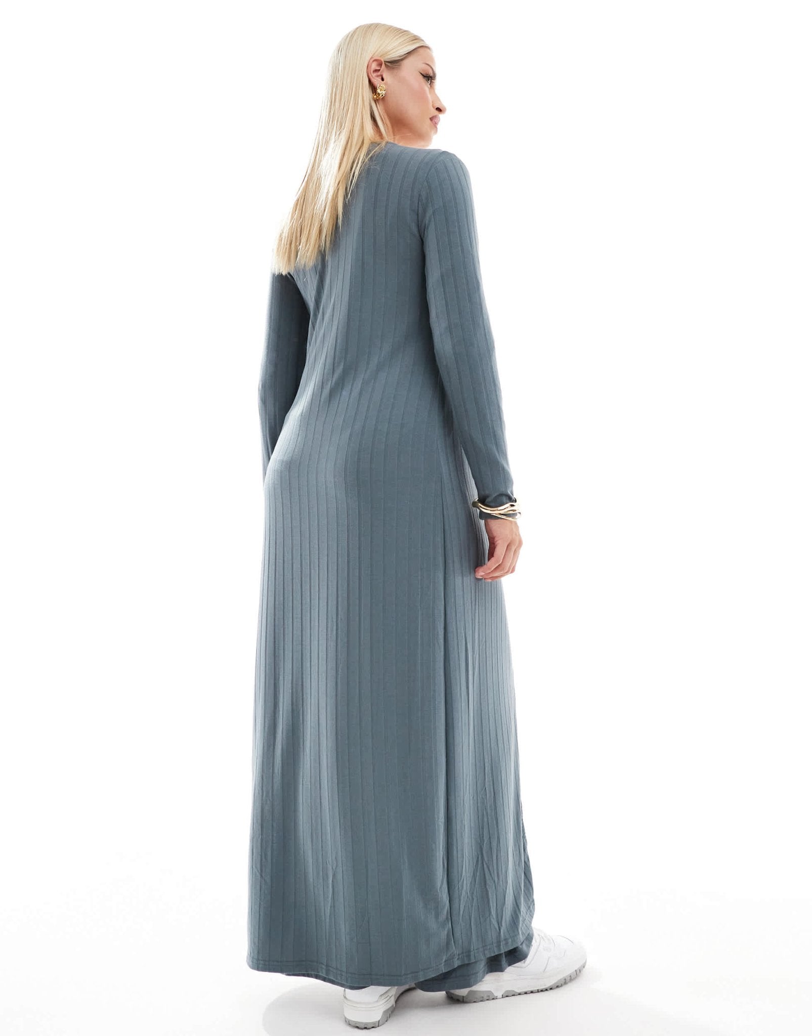 Mamalicious Maternity mix & match ribbed jersey maxi cardigan co - ord in asphalt - ASOS Sample Sale