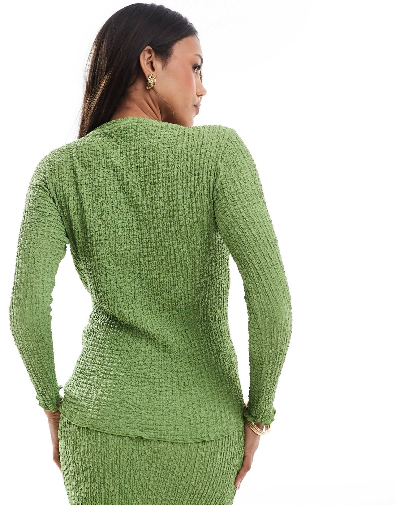 Mamalicious Maternity textured jersey wide sleeve top co - ord in green - ASOS Sample Sale