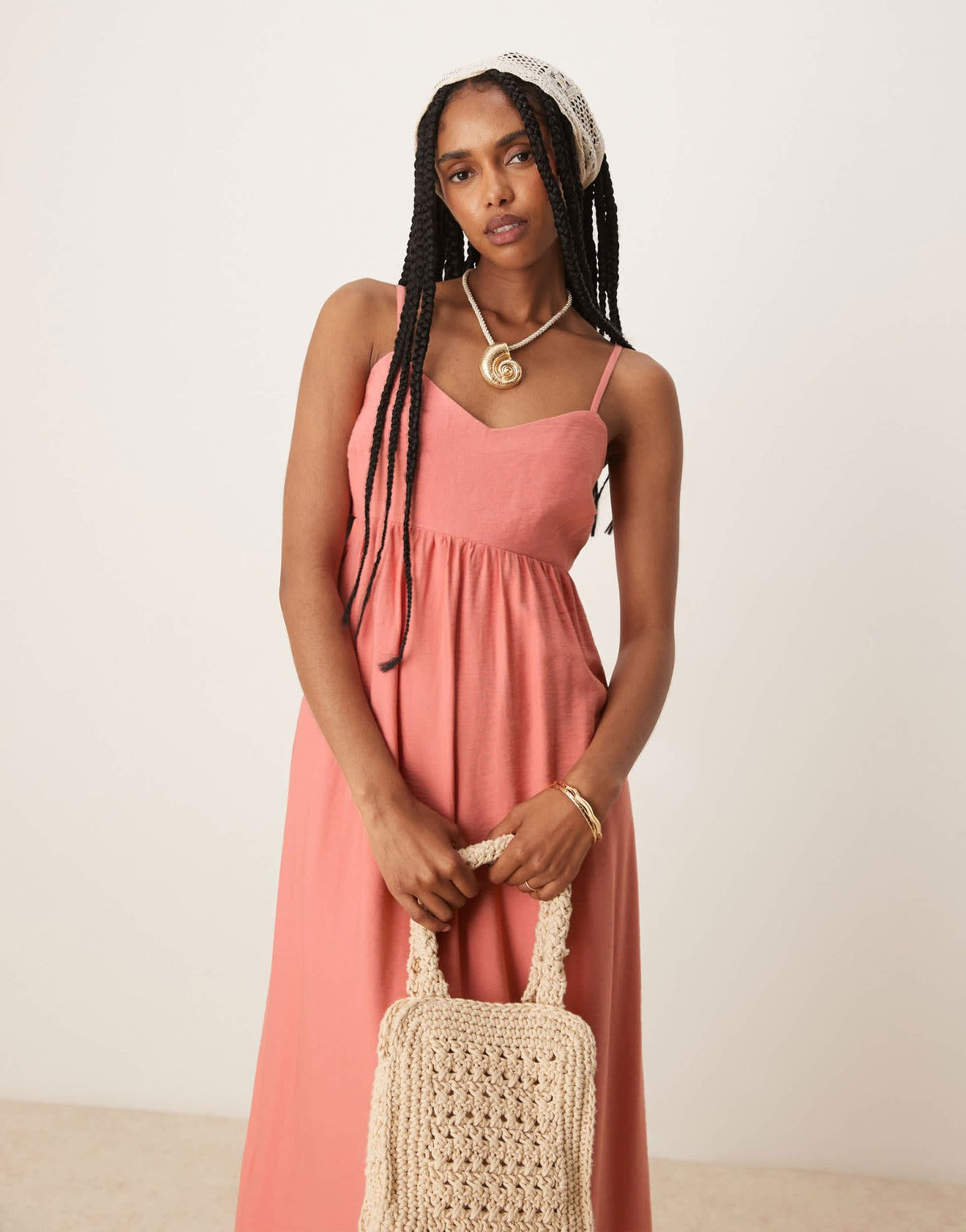 Mango a-line cut out side panel detail dress maxi dress in orange - ASOS Sample Sale