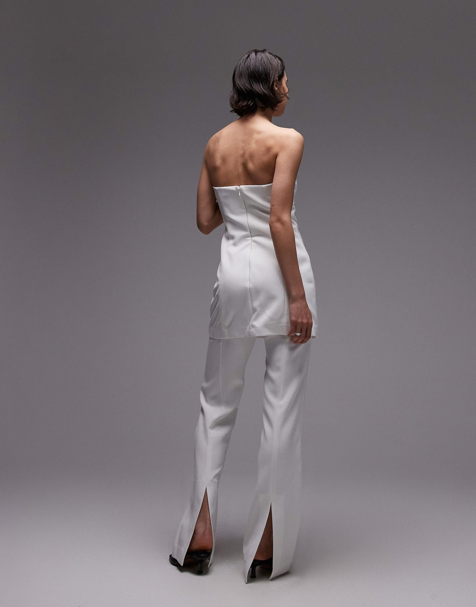 Mango bandeau layered jumpsuit in white - ASOS Sample Sale