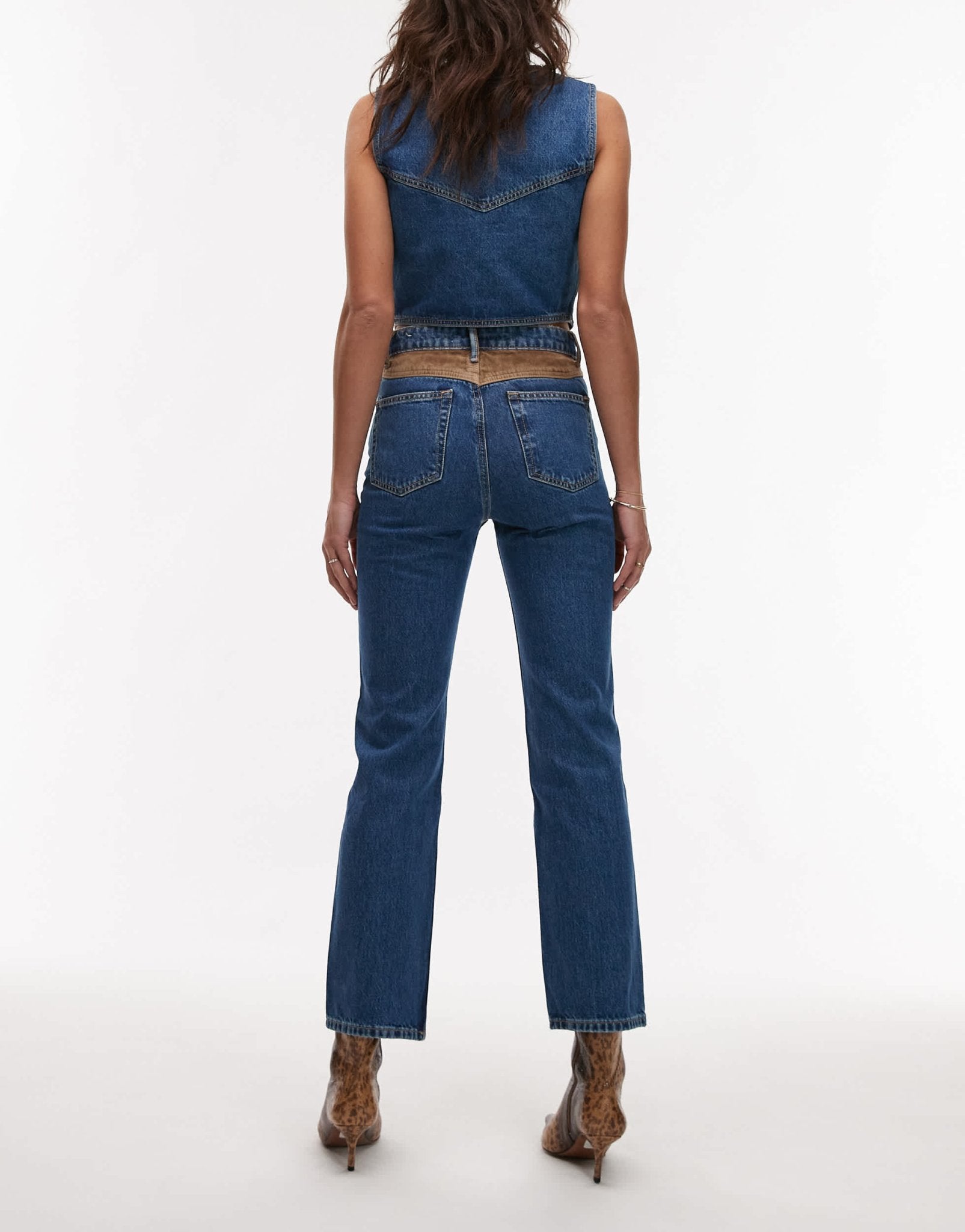 Mango Bannack cord pocket detail slim leg jeans co - ord in blue - ASOS Sample Sale