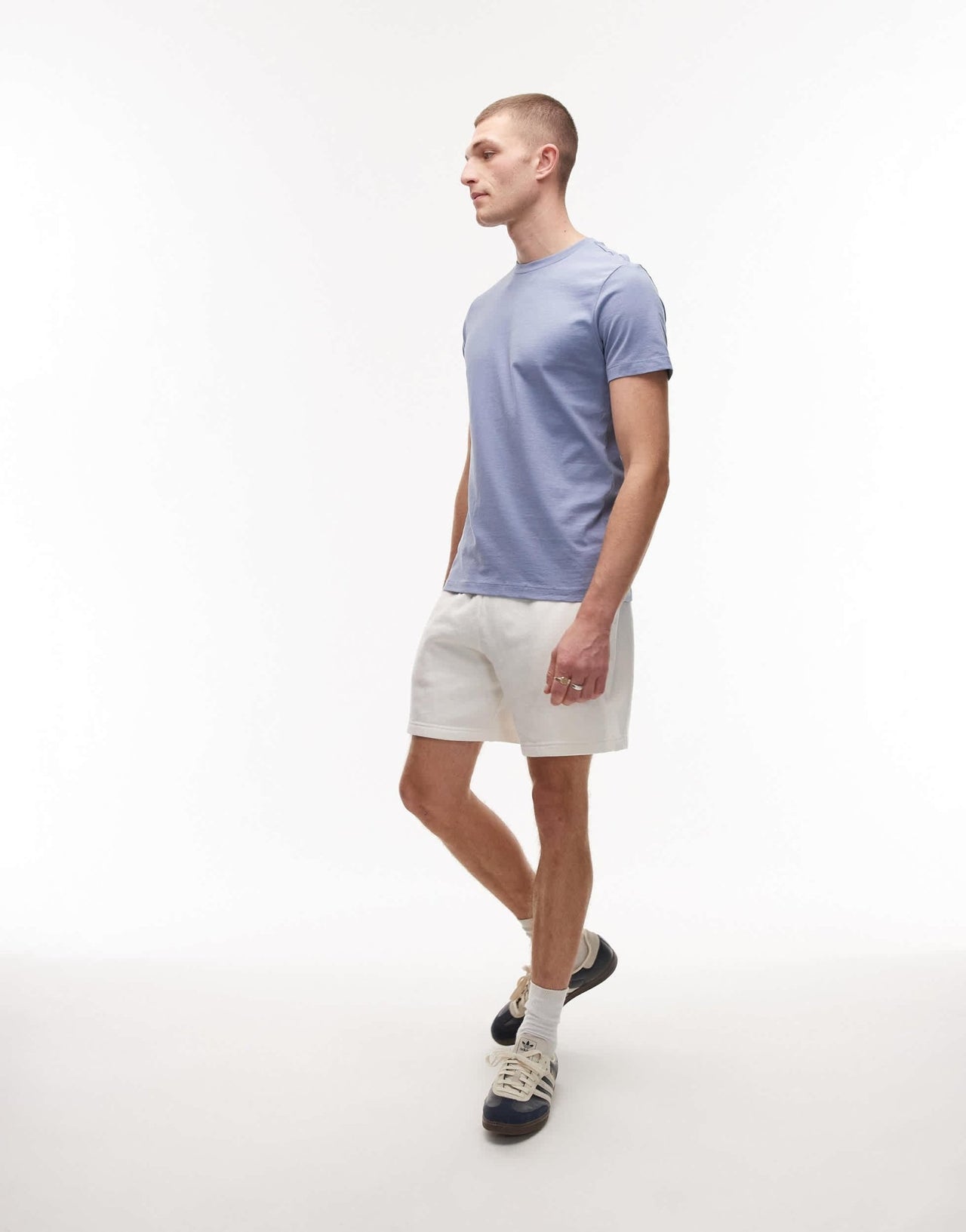 Mango basic short sleeve t-shirt in pale blue - ASOS Sample Sale