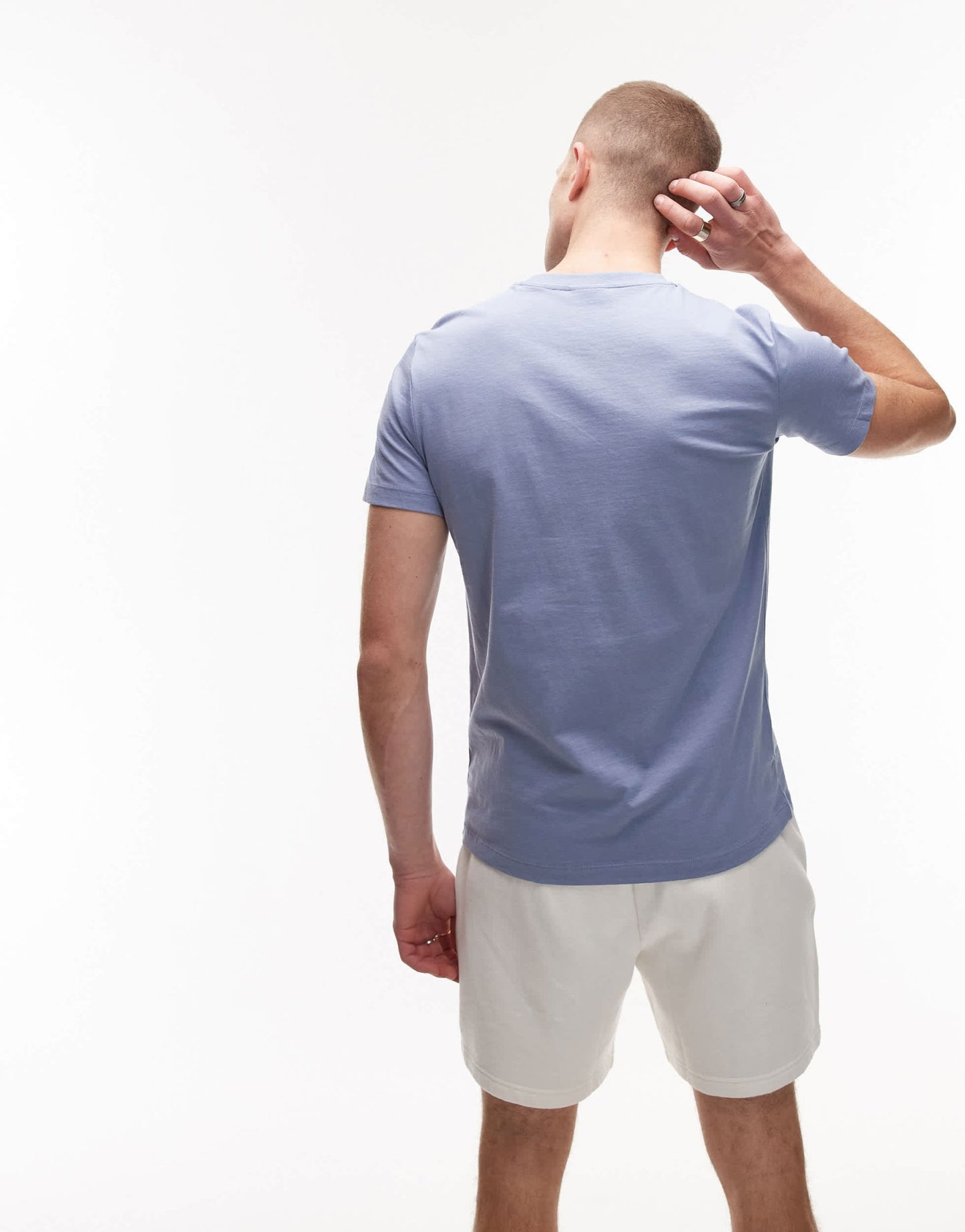 Mango basic short sleeve t-shirt in pale blue - ASOS Sample Sale
