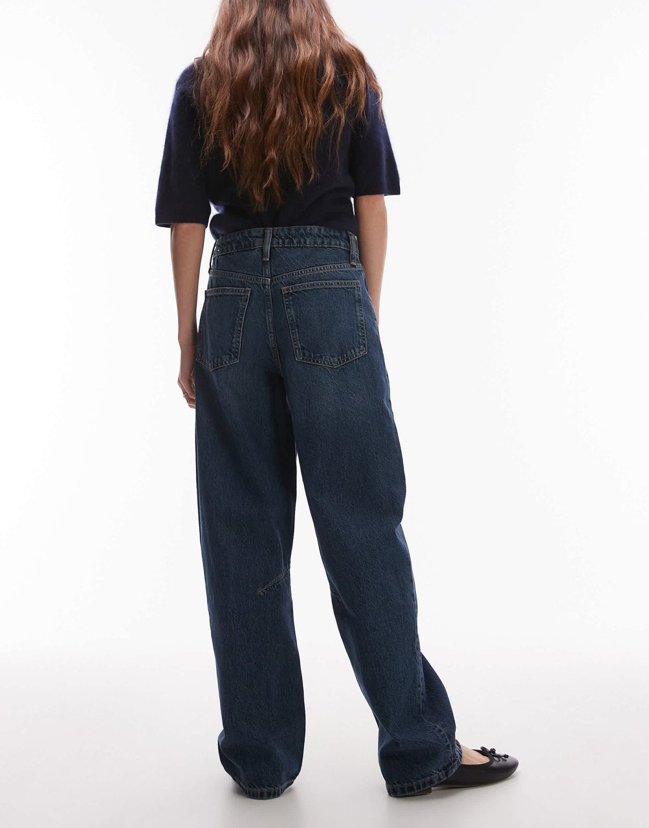 Mango Bet medium waist jeans in dark blue - ASOS Sample Sale