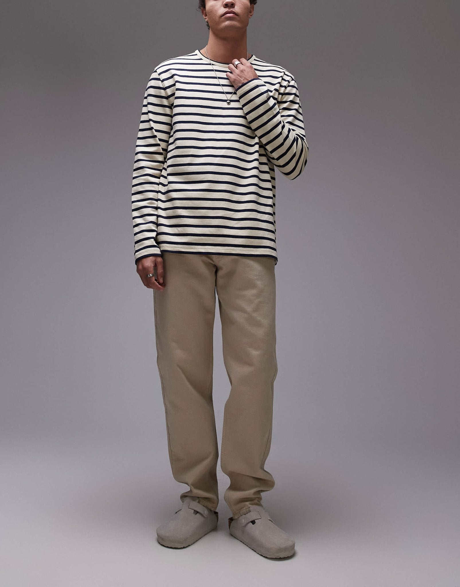Mango Bob tapered fit jeans in light beige - ASOS Sample Sale