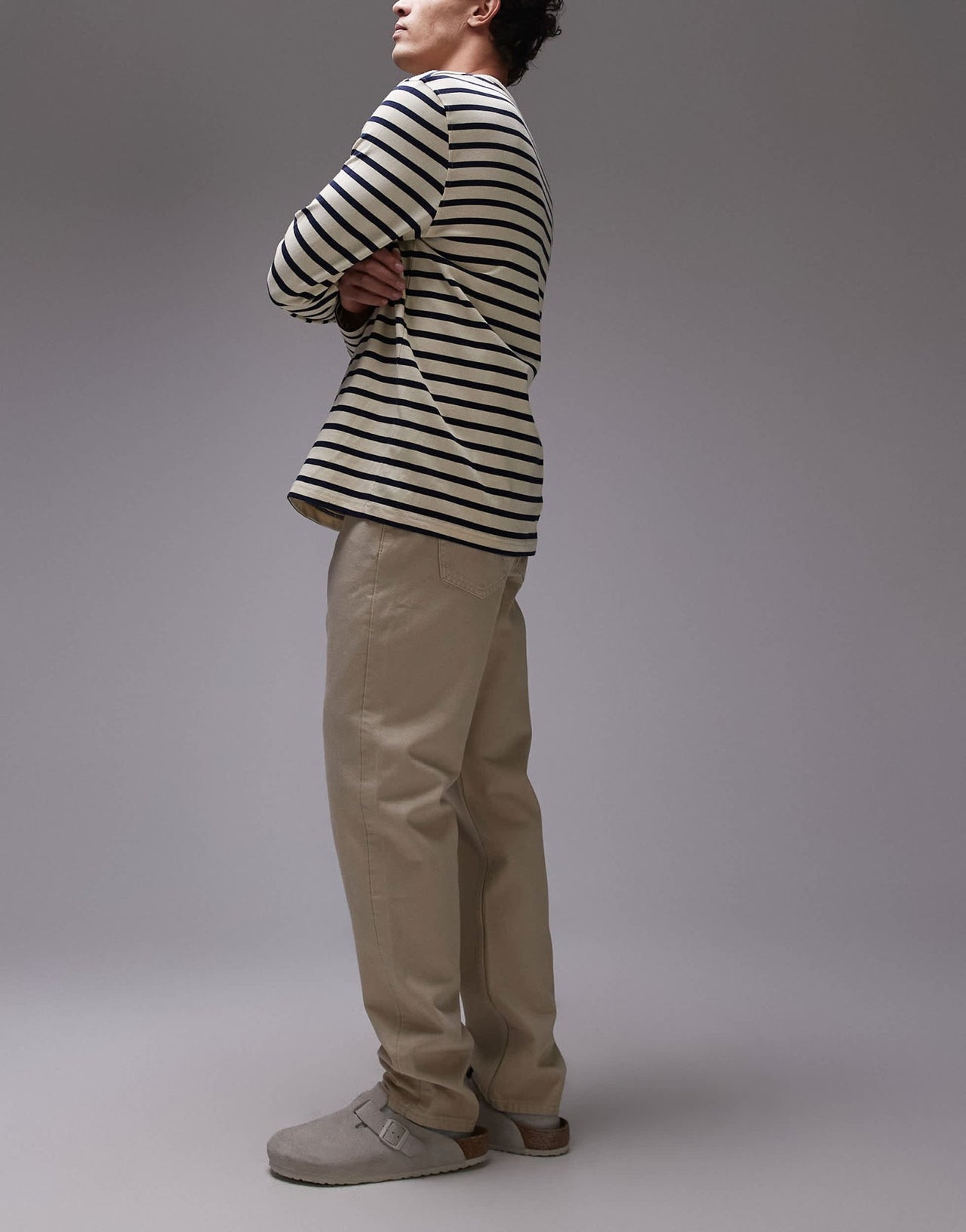 Mango Bob tapered fit jeans in light beige - ASOS Sample Sale