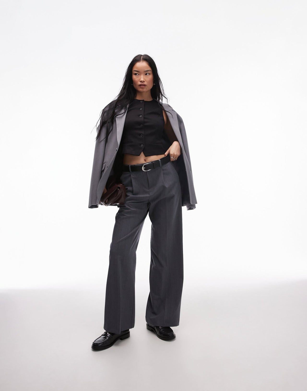 Mango button front waistcoat in black - ASOS Sample Sale