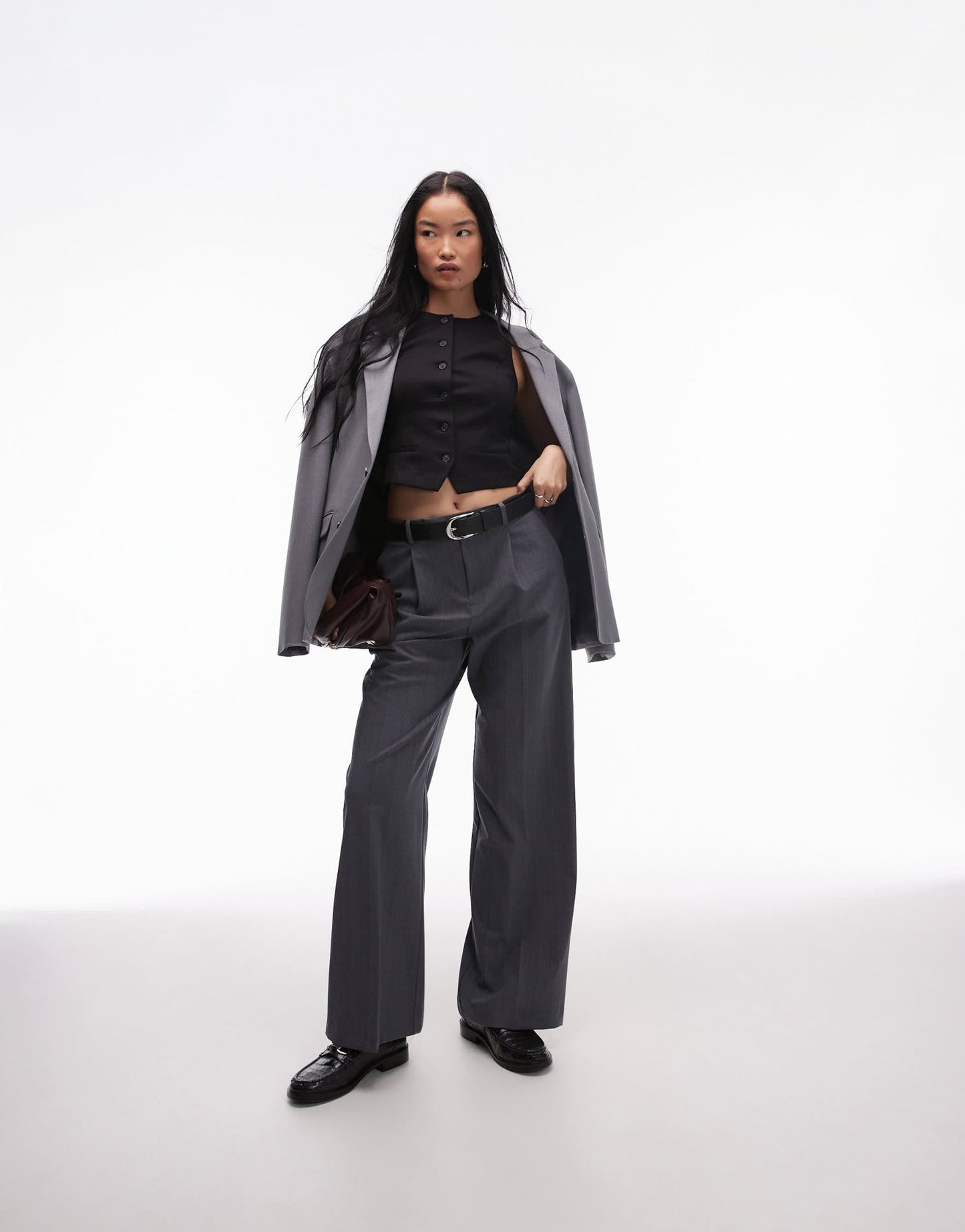 Mango button front waistcoat in black - ASOS Sample Sale
