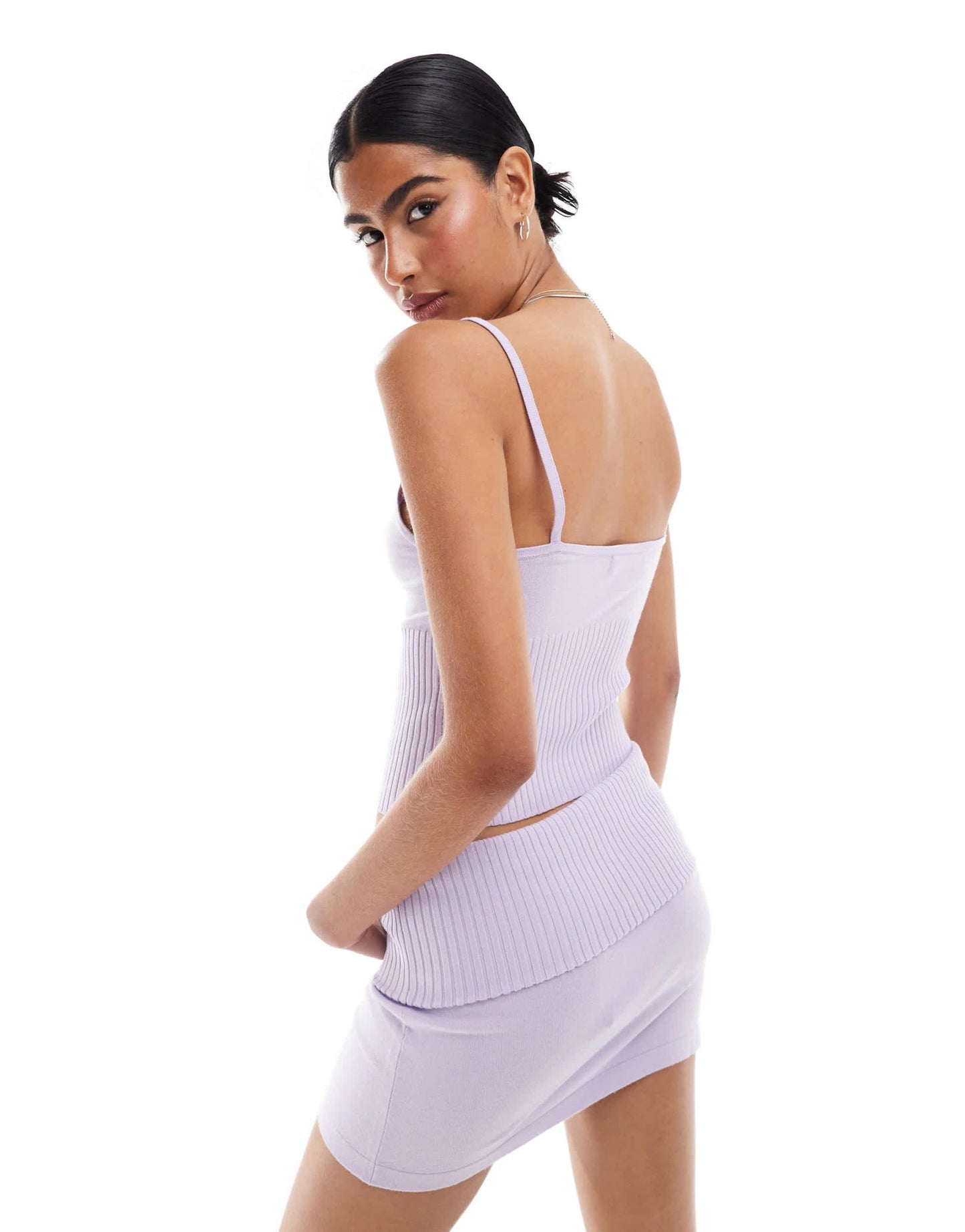 Mango cami bow front co - ord vest in lilac - ASOS Sample Sale