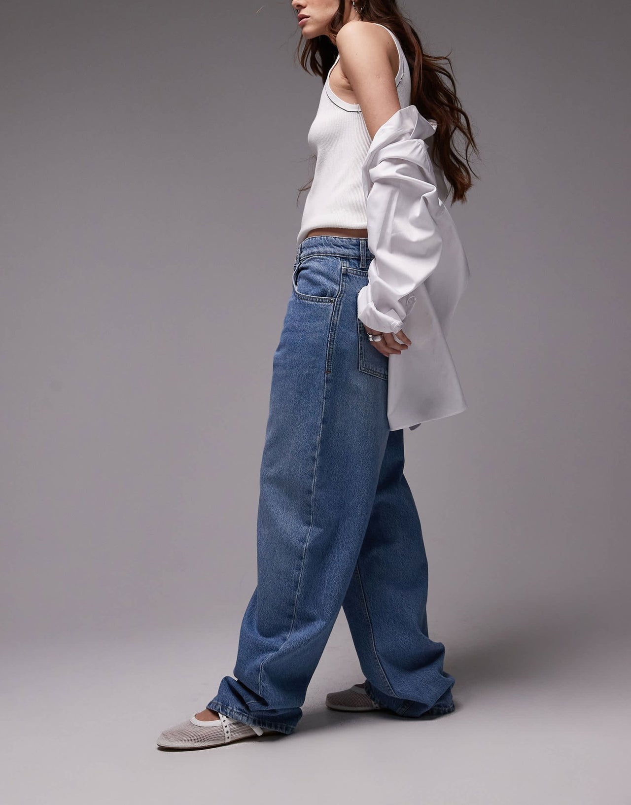 Mango Carlo seam front jeans in light blue - ASOS Sample Sale