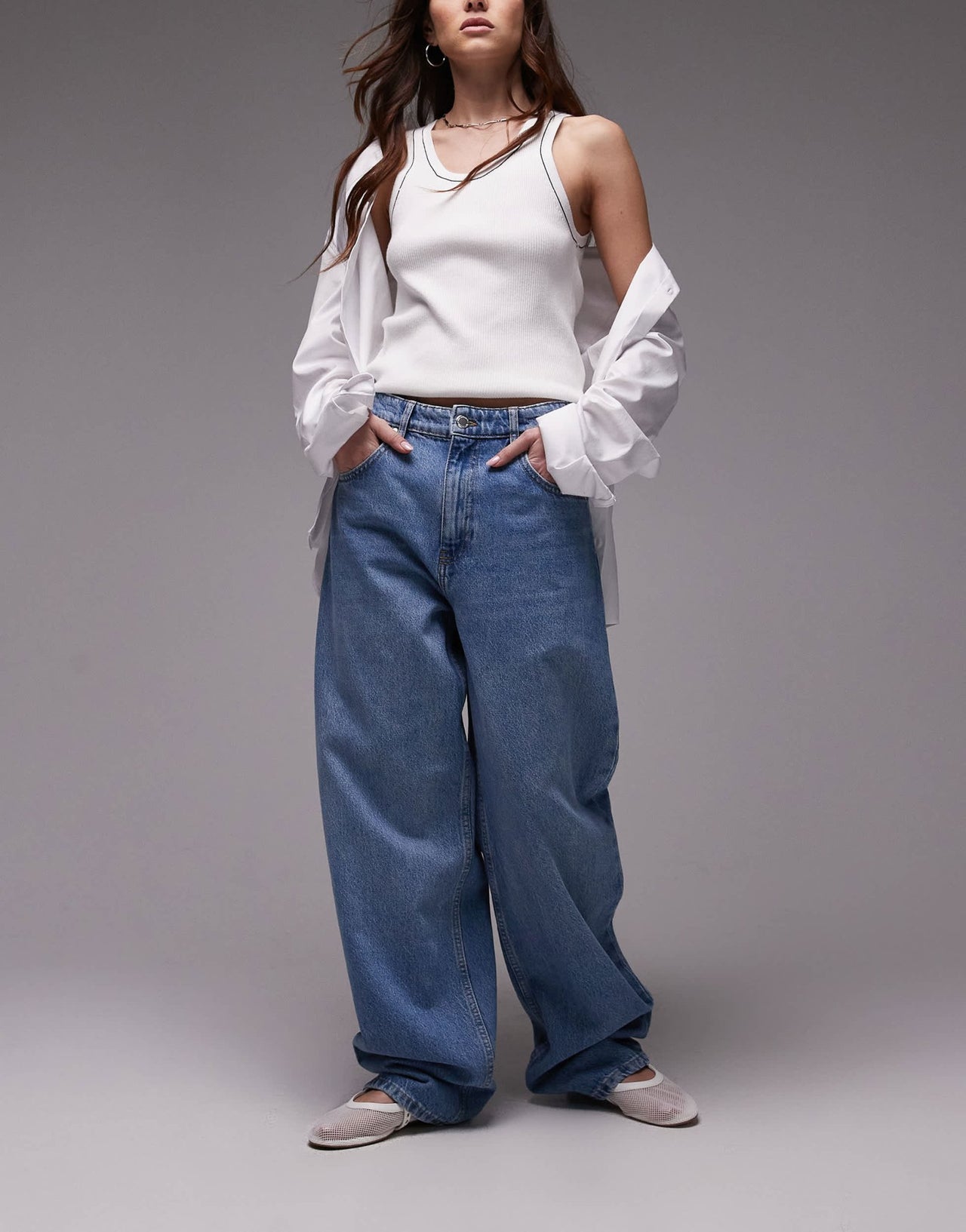 Mango Carlo seam front jeans in light blue - ASOS Sample Sale