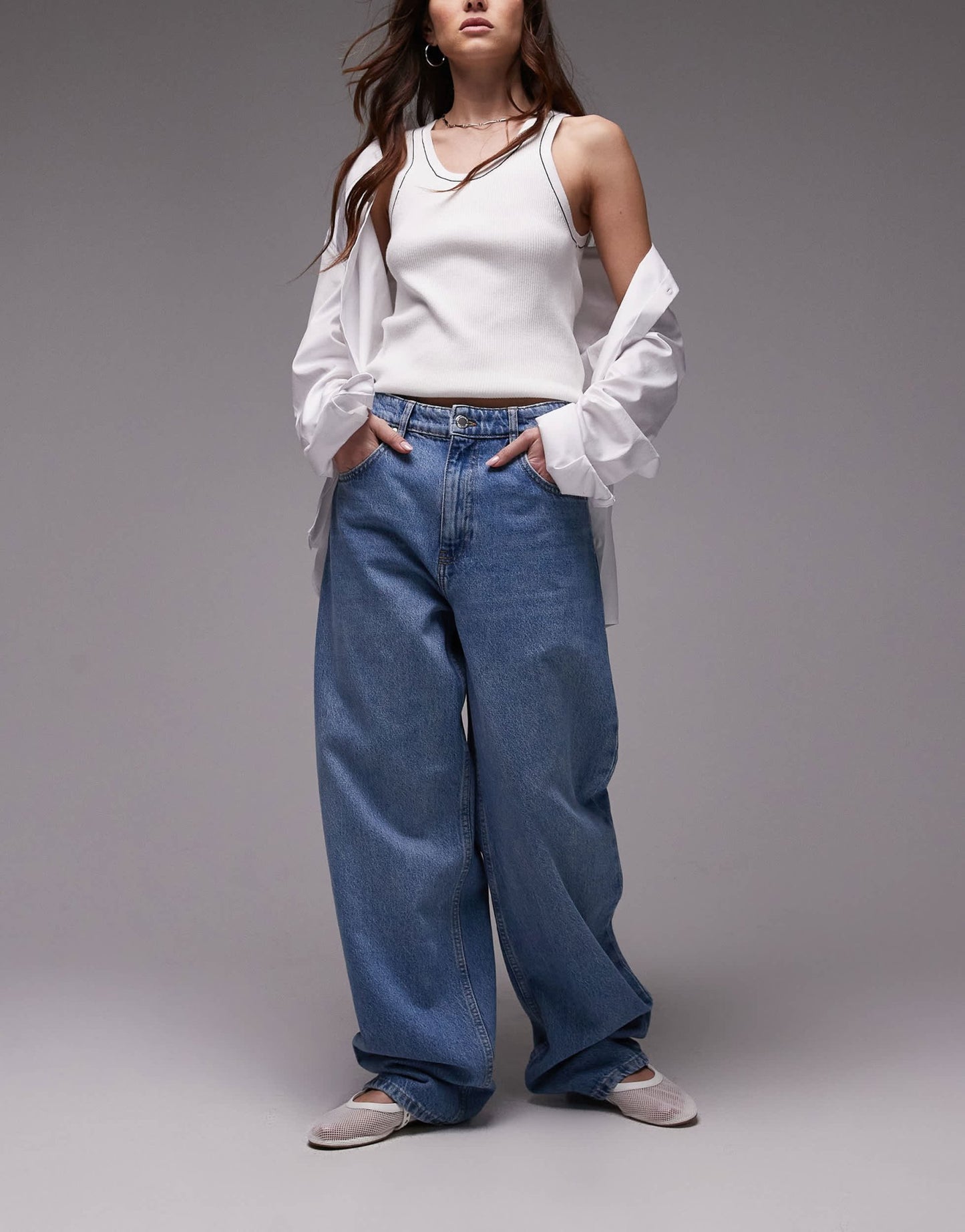 Mango Carlo seam front jeans in light blue - ASOS Sample Sale