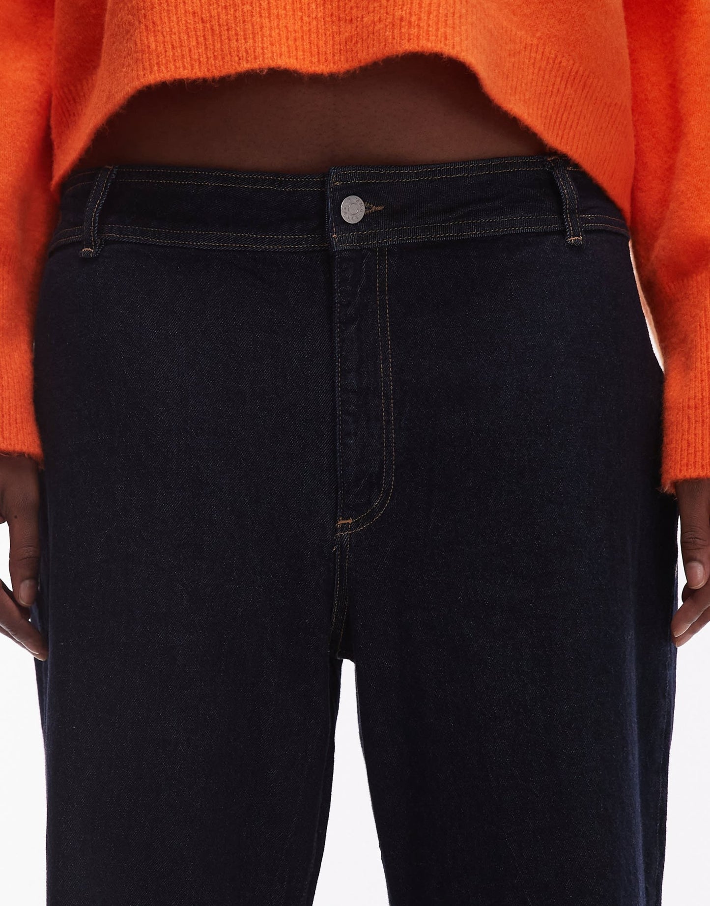 Mango Catherin wide leg jeans indigo - ASOS Sample Sale