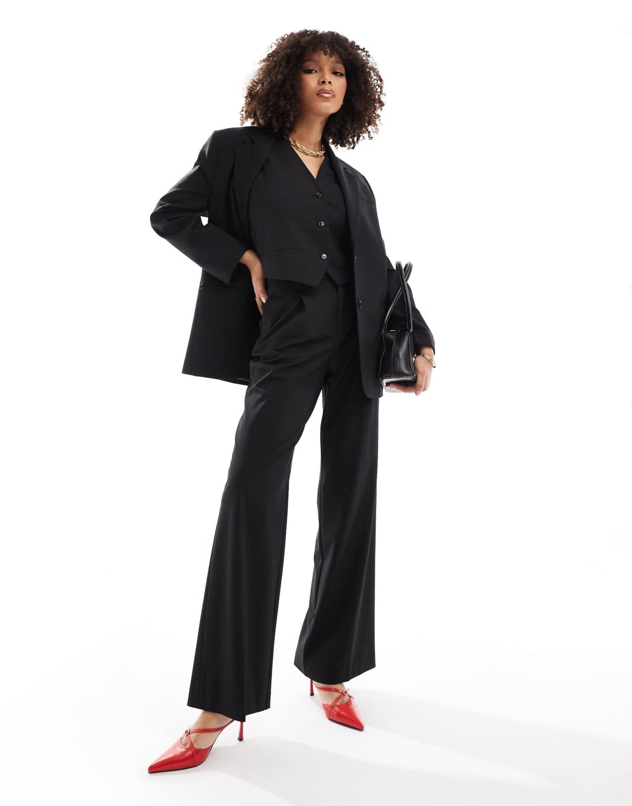 Mango co - ord dad waistcoat in black - ASOS Sample Sale