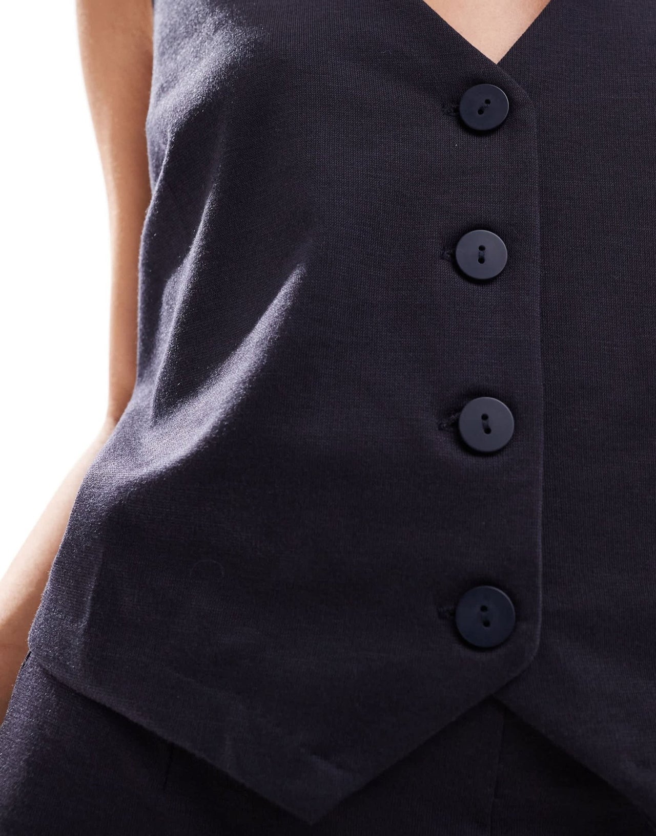 Mango co-ord waistcoat in black - ASOS Sample Sale