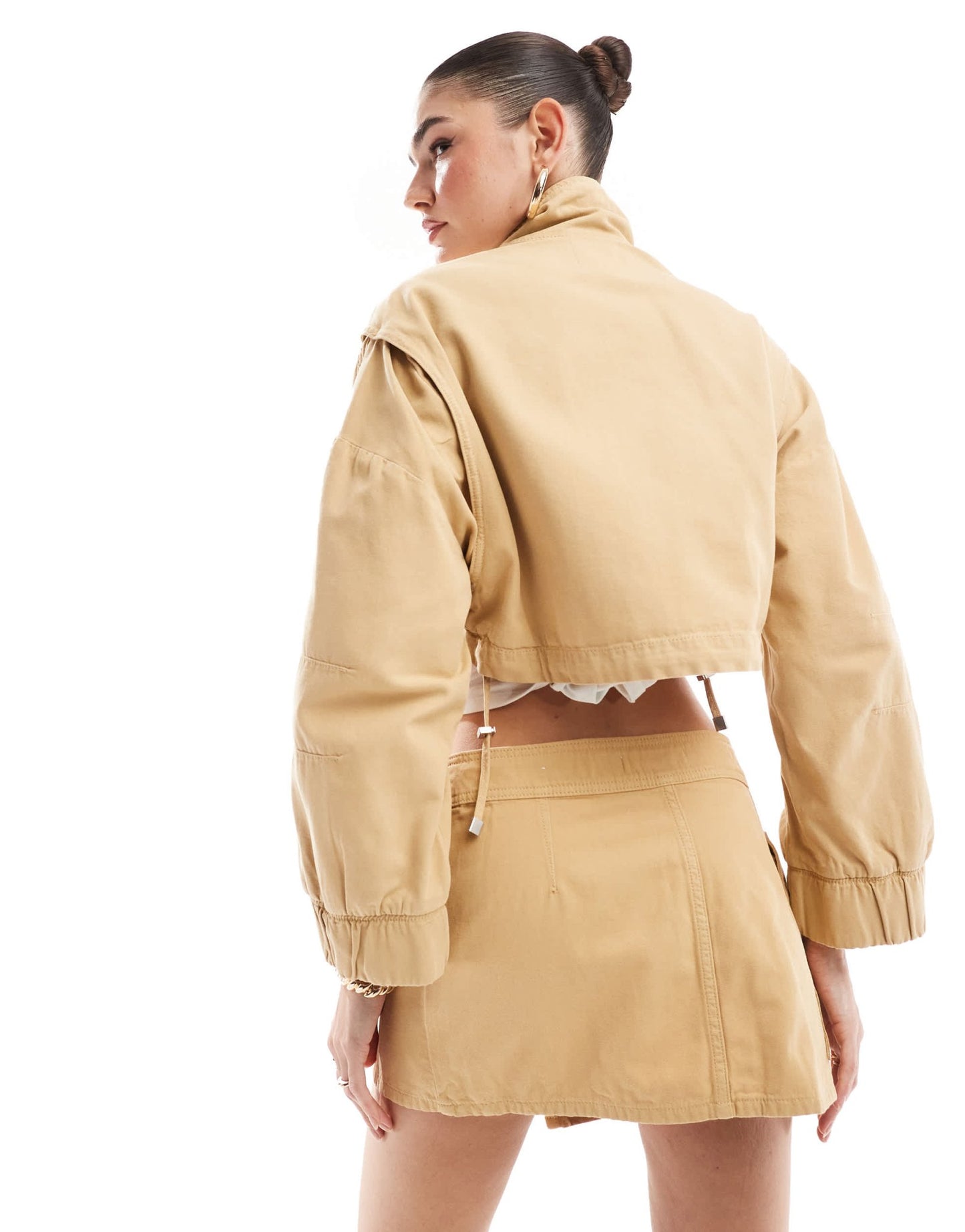 Mango crossover co - ord utility mini skirt in brown - ASOS Sample Sale