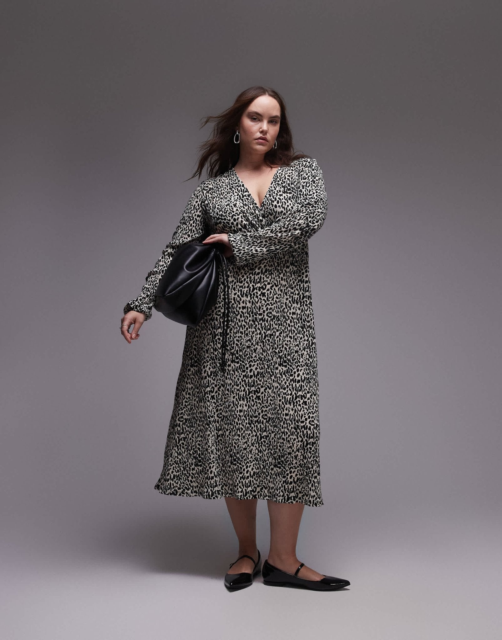 Mango curve leopard print midi dress in white - ASOS Sample Sale