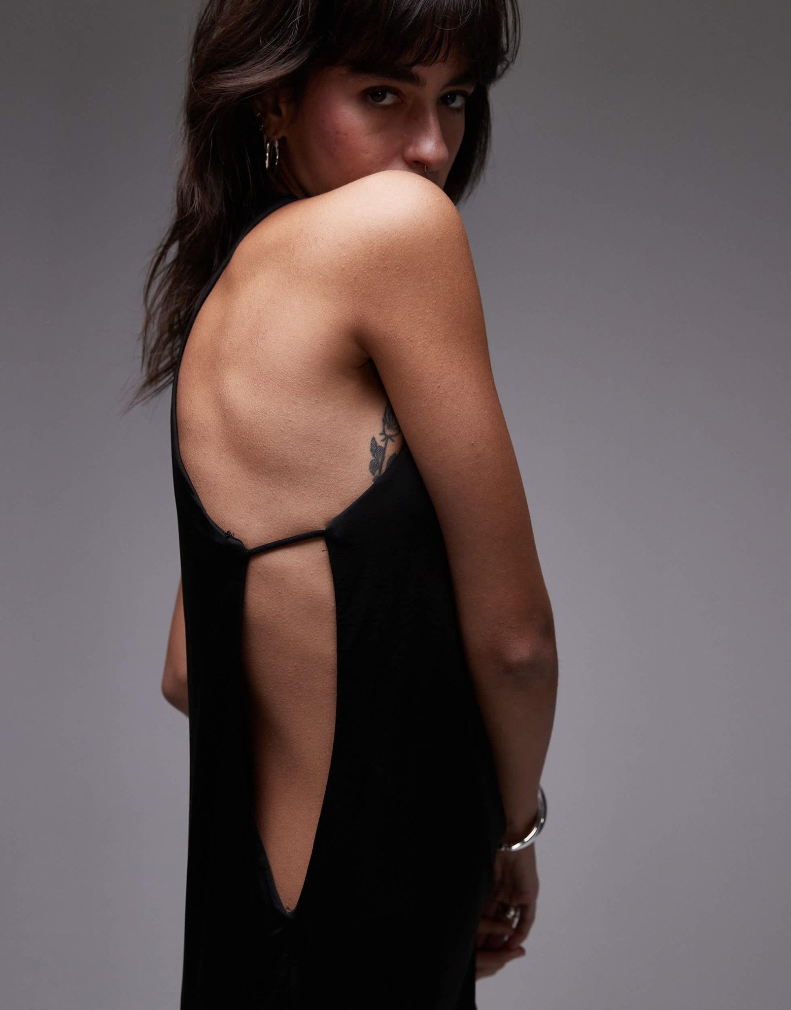 Mango cut out side mini dress in black - ASOS Sample Sale