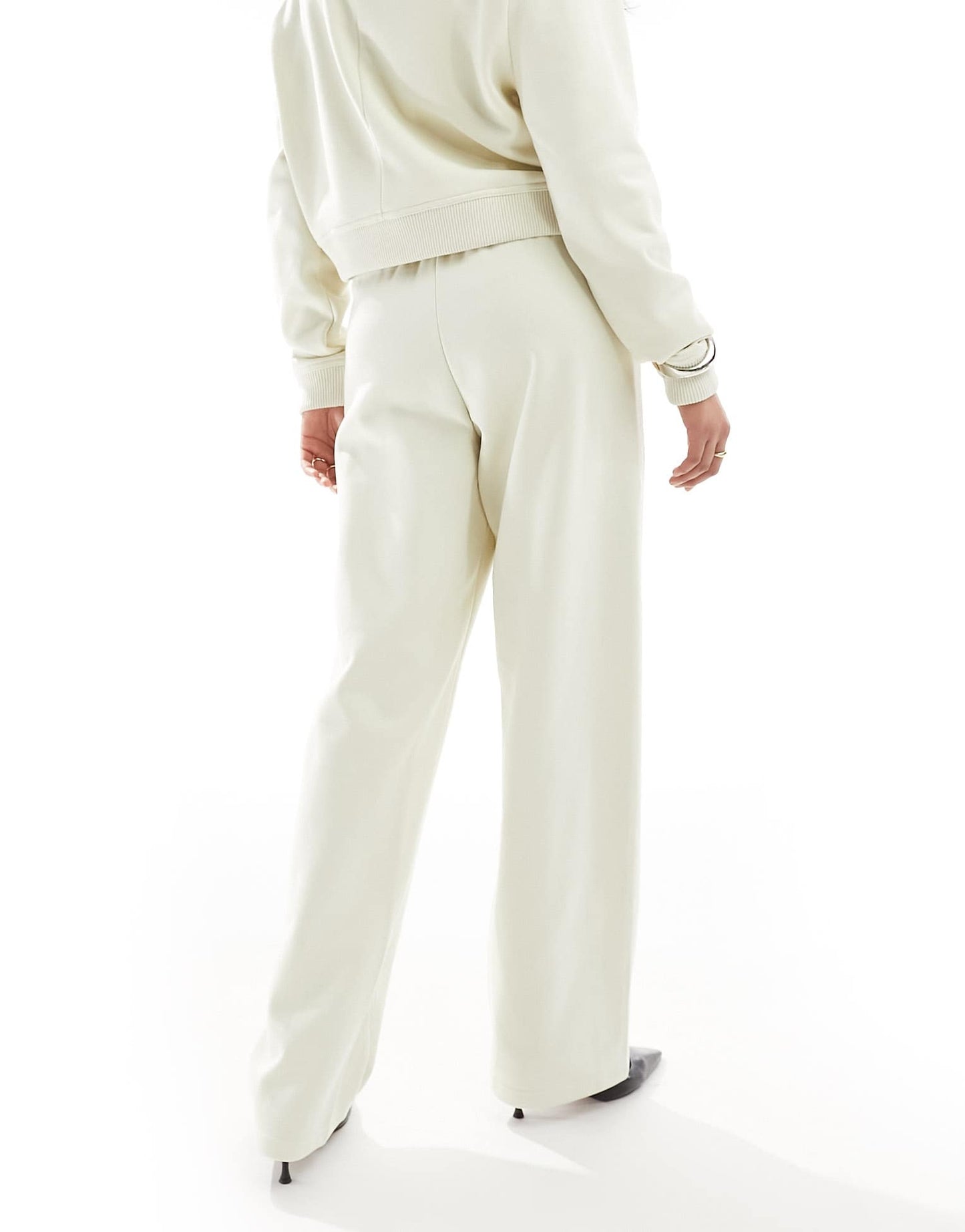 Mango drawstring relaxed co - ord trousers in off white - ASOS Sample Sale