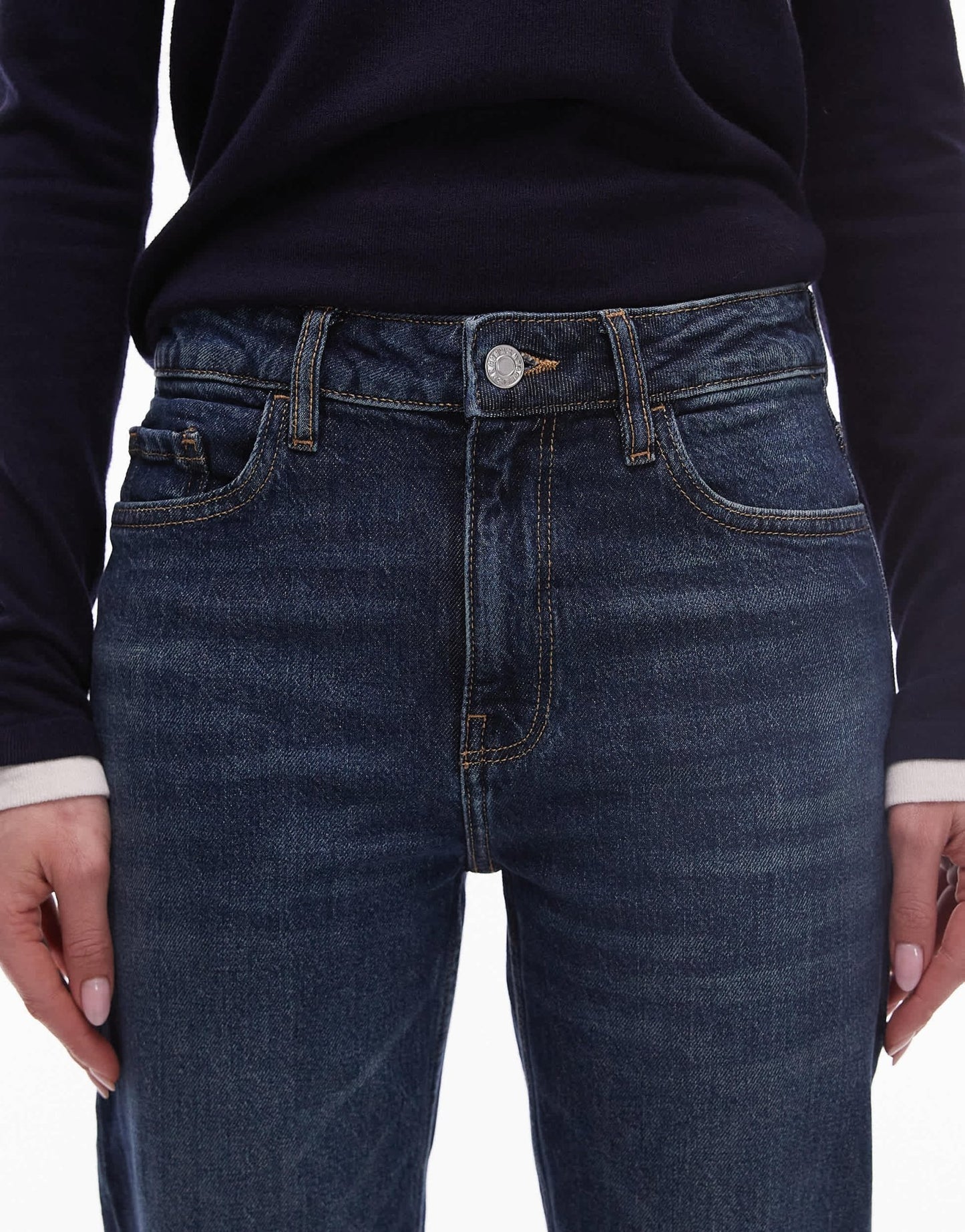 Mango Fiona flare leg jean in indigo blue - ASOS Sample Sale