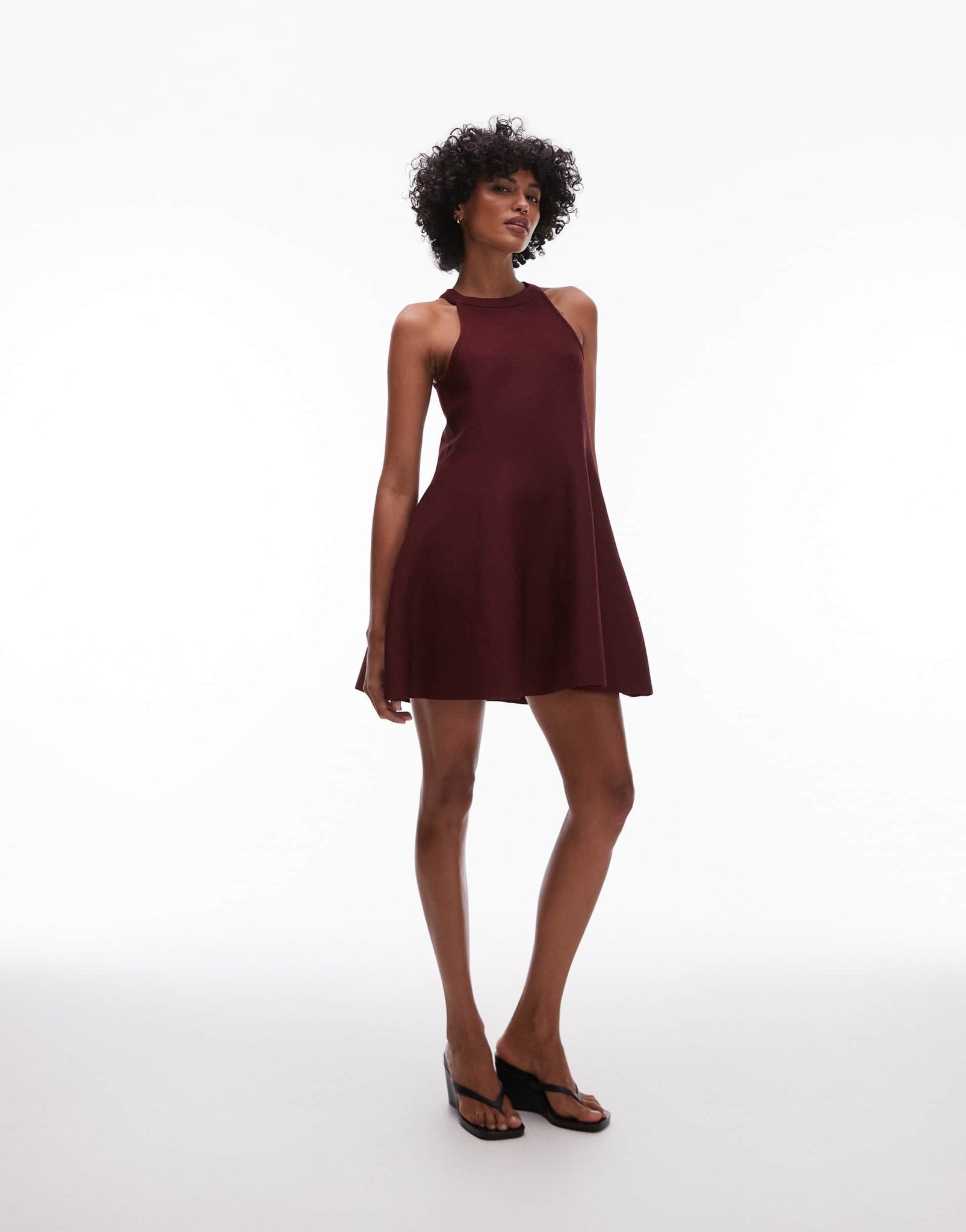 Mango fit and flare mini dress in cherry red - ASOS Sample Sale
