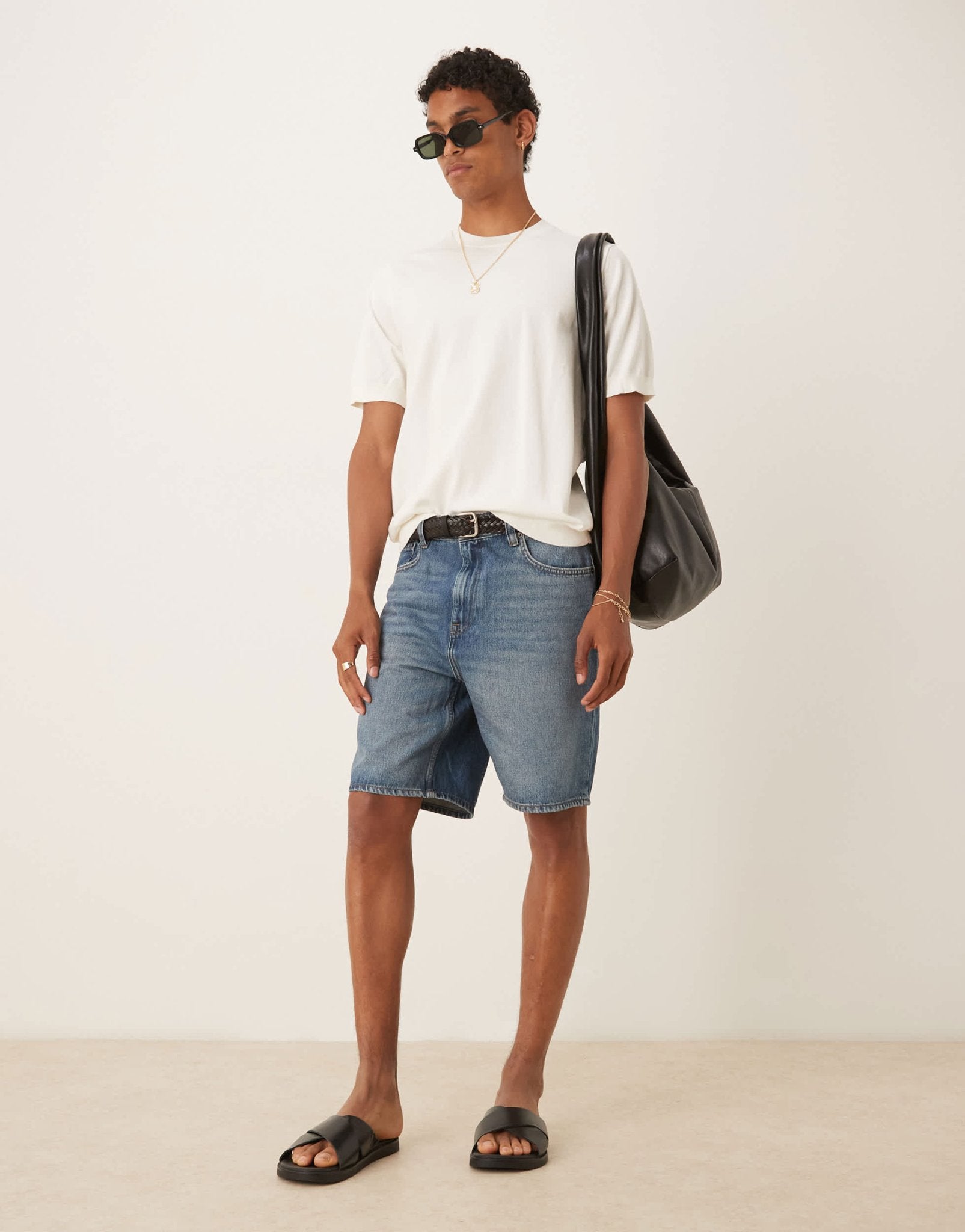 Mango jersey shirt in white - ASOS Sample Sale