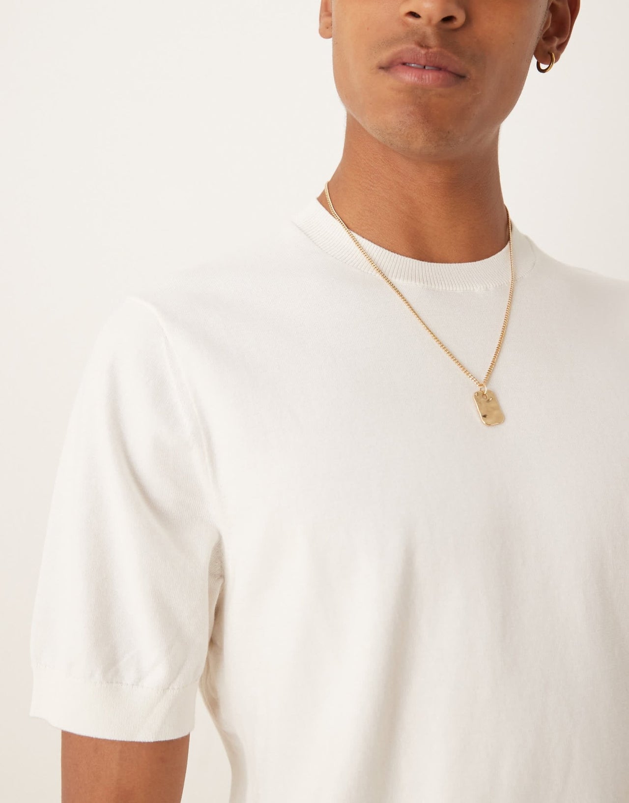Mango jersey shirt in white - ASOS Sample Sale