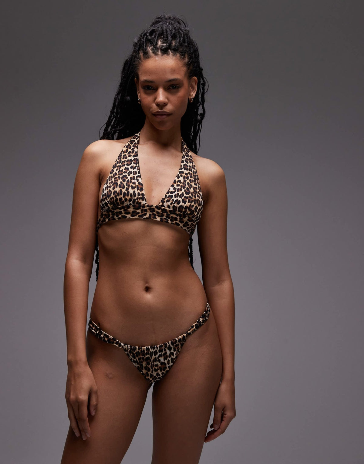 Mango leopard print bikini bottom in brown - ASOS Sample Sale