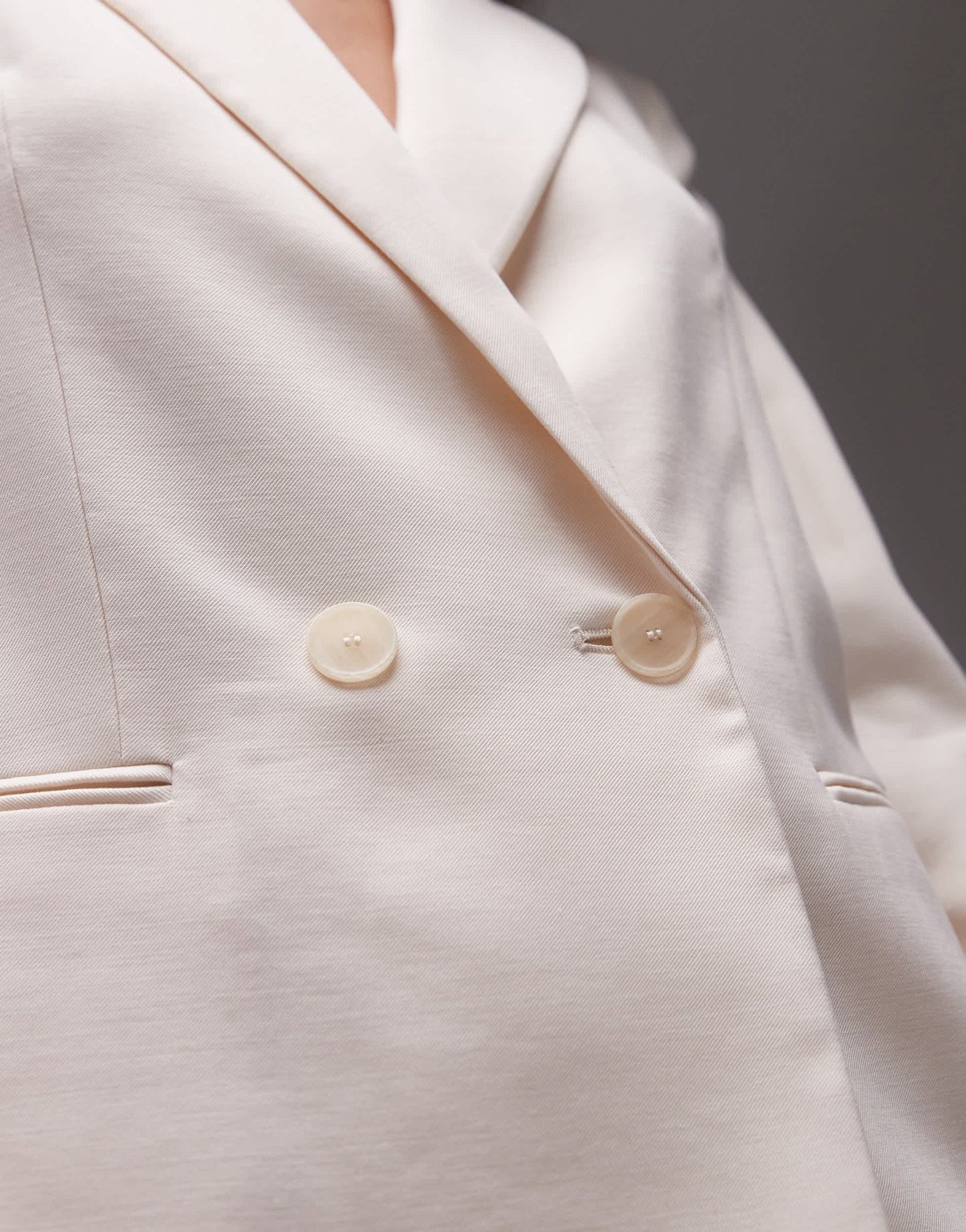 Mango linen look blazer co - ord in beige - ASOS Sample Sale