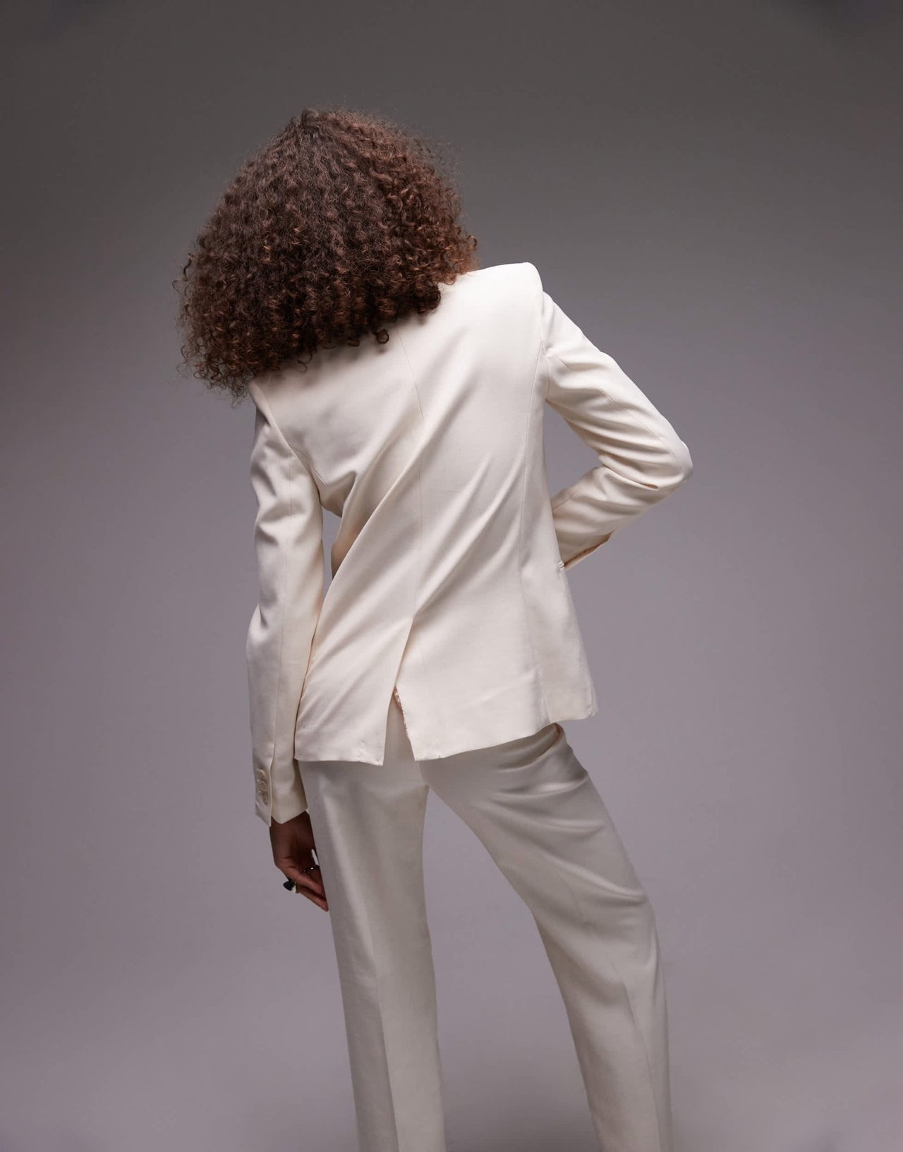 Mango linen look blazer co - ord in beige - ASOS Sample Sale