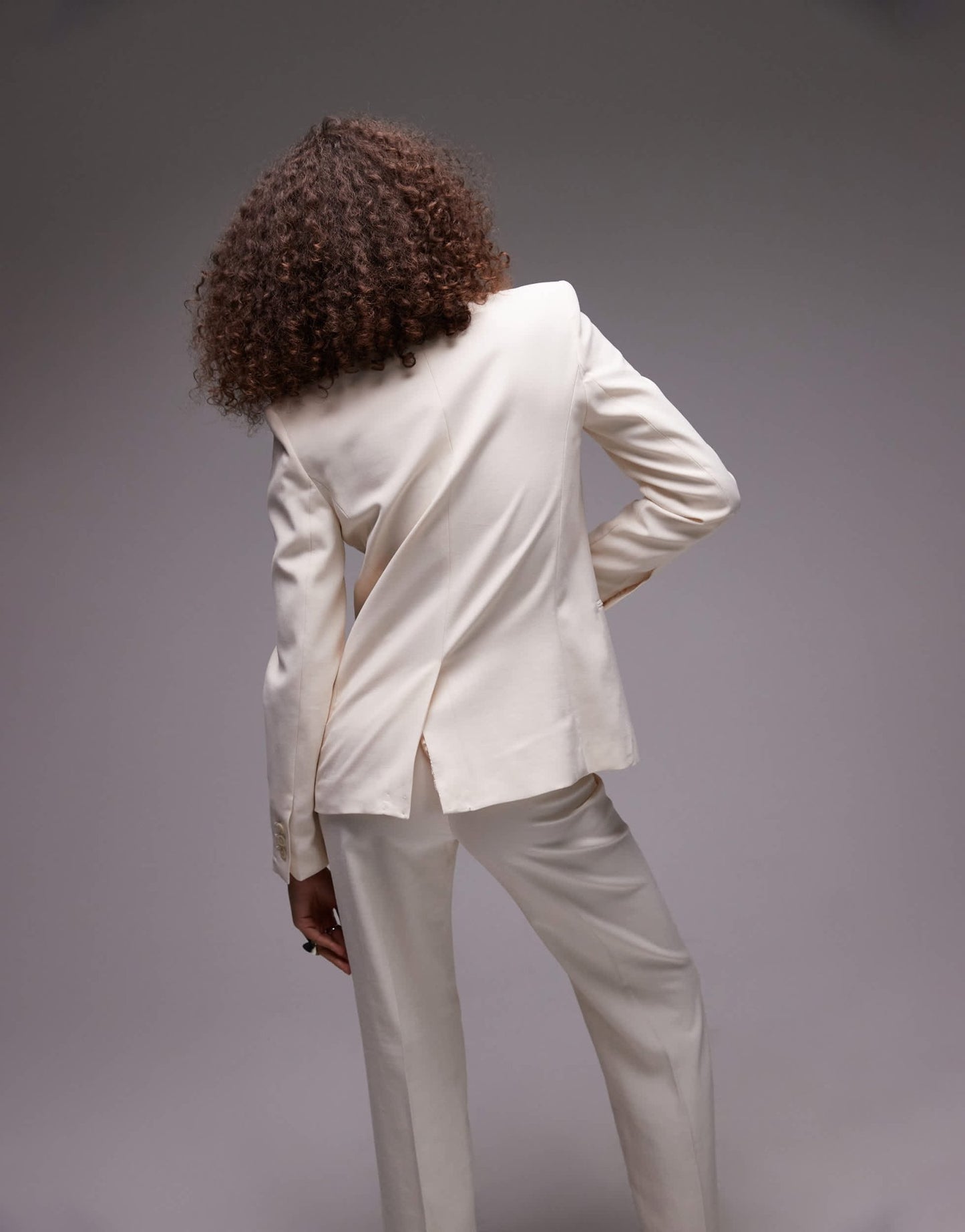 Mango linen look blazer co - ord in beige - ASOS Sample Sale