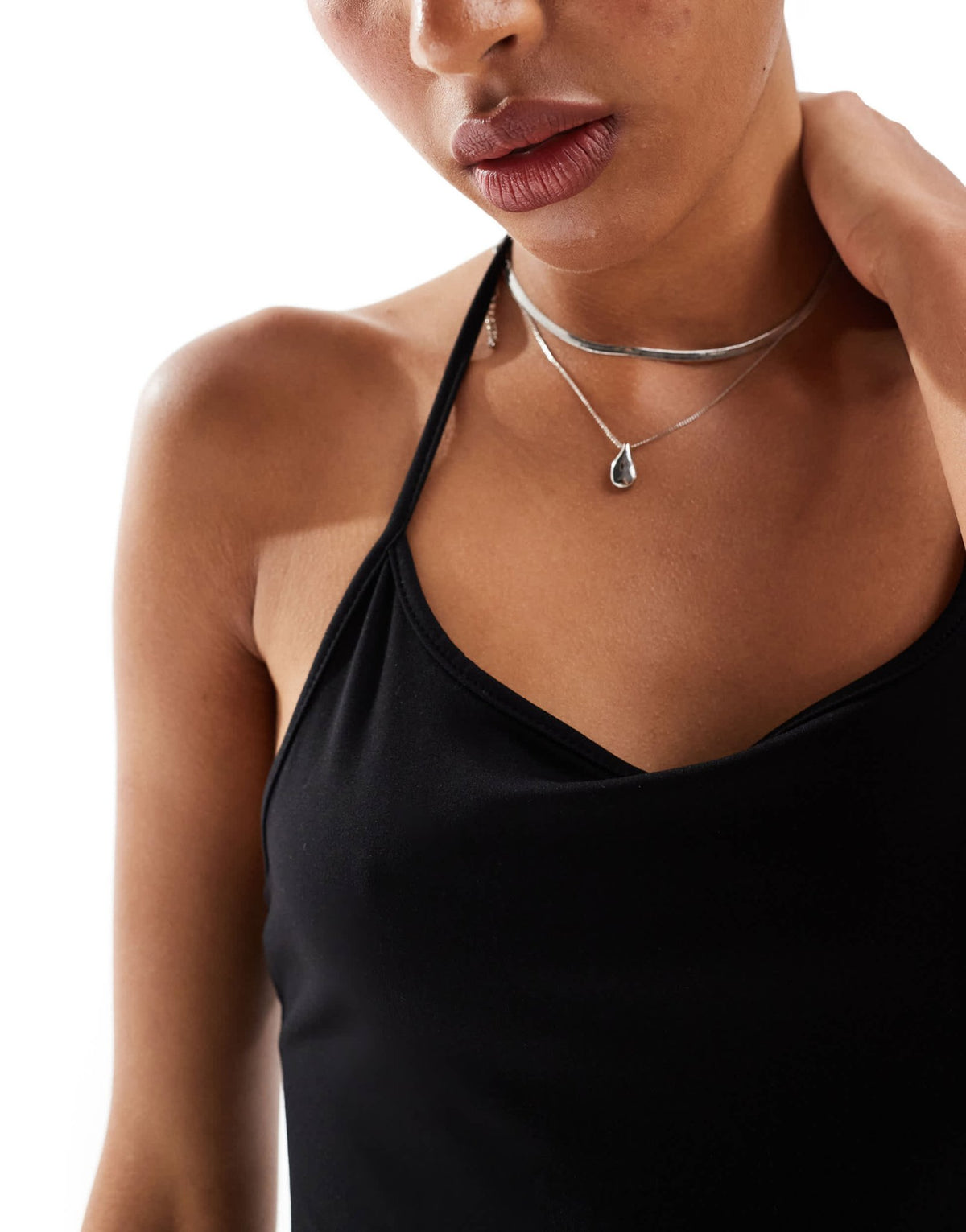 Mango low back cami mini dress in black - ASOS Sample Sale